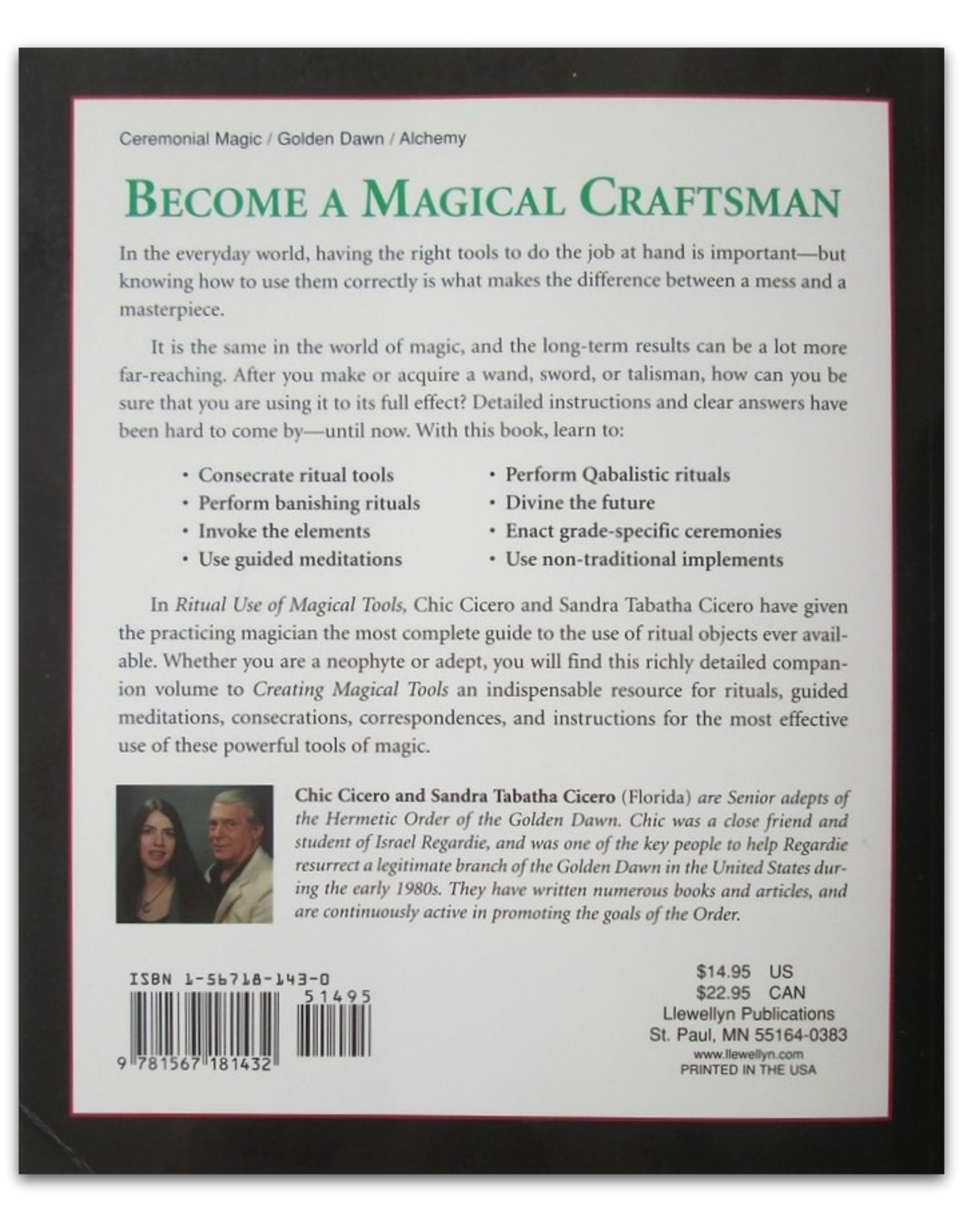 Chic Cicero & Sandra Tabatha Cicero - The Magician's Art: Ritual Use of  Magical Tools