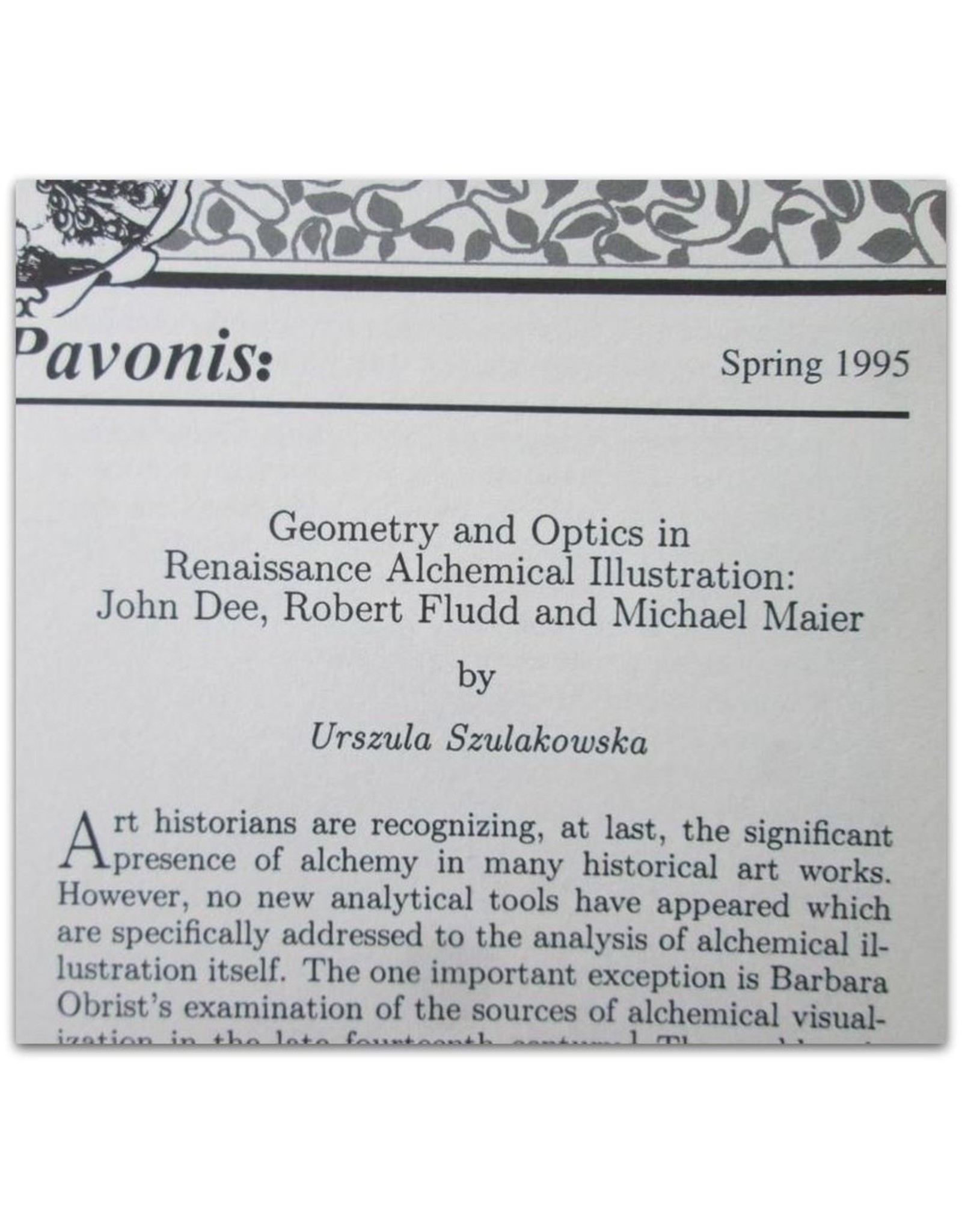 Stanton J. Linden [red.] - Cauda Pavonis. Studies in Hermeticism. Vol. 1, No. 1 [up to Vol. 16, No. 2]