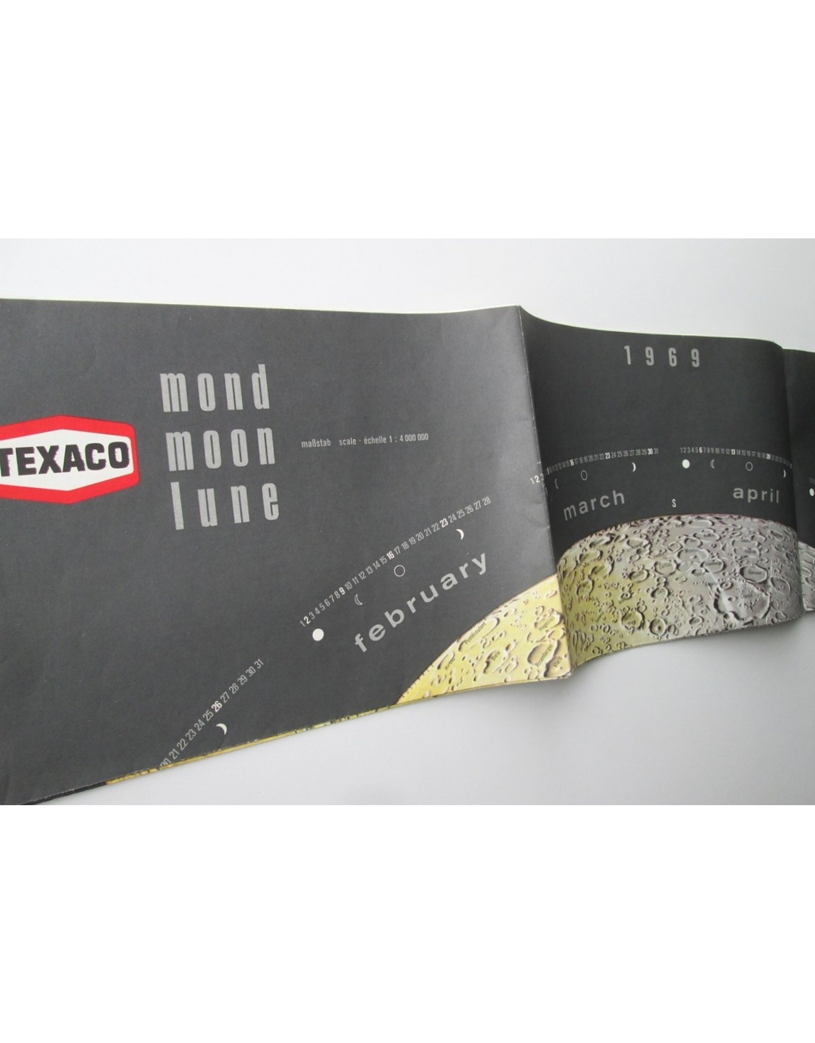 Dr. F. Hölzel - Texaco [Moon Map] Mond / Moon / Lune. Maßstab / Scale / Échelle 1 : 4.000.000