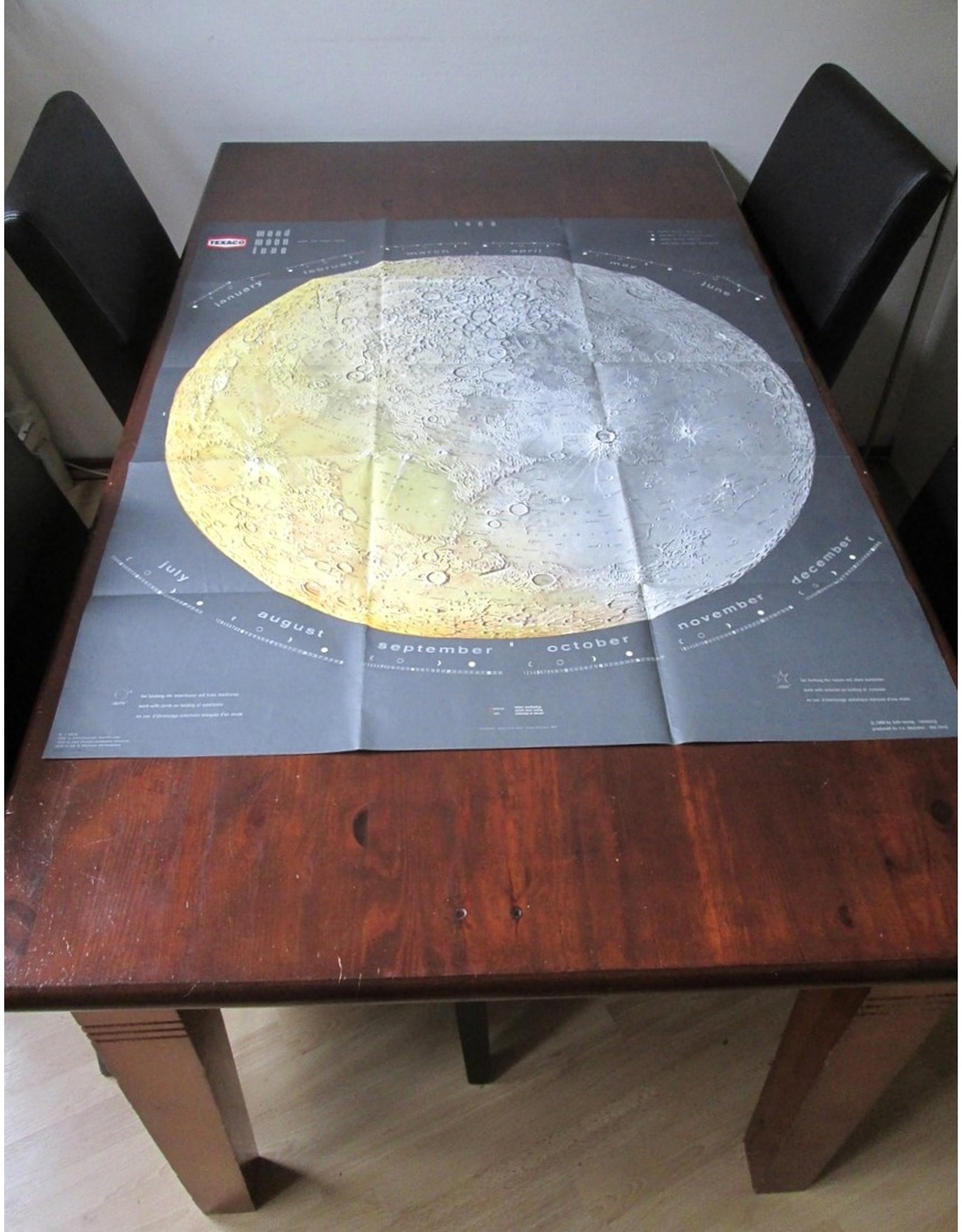 Dr. F. Hölzel - Texaco [Moon Map] Mond / Moon / Lune. Maßstab / Scale / Échelle 1 : 4.000.000