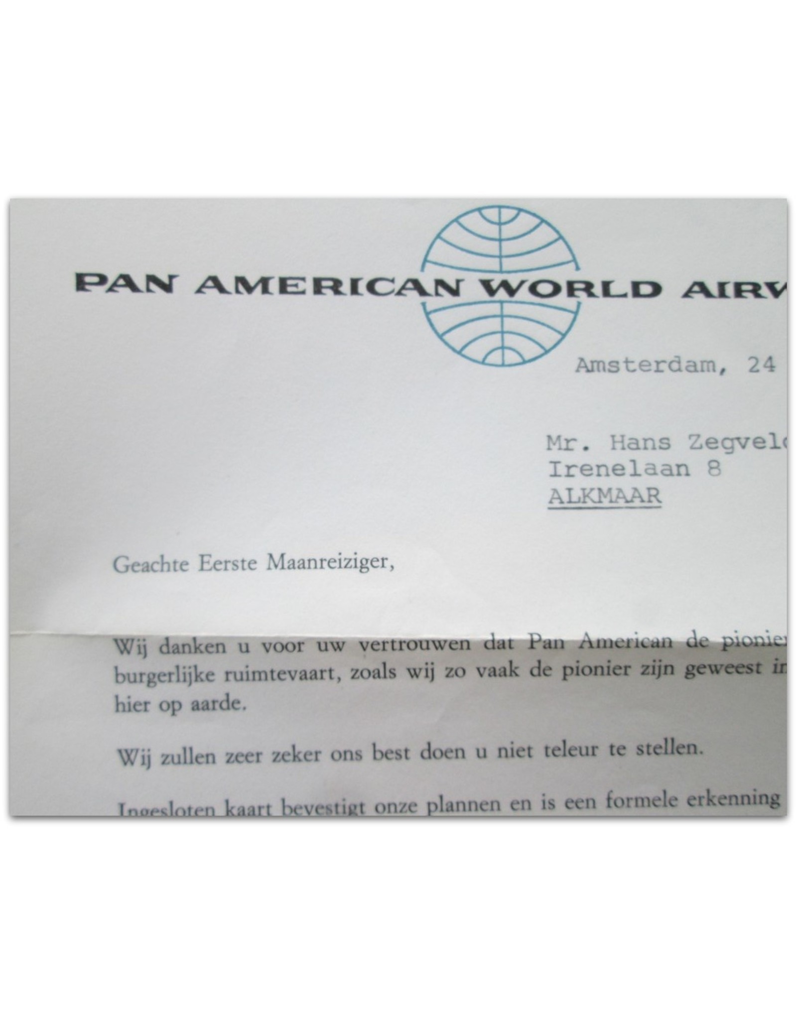 James Montgomery - Pan Am's First Moon Flights Club [lidmaatschapskaart]