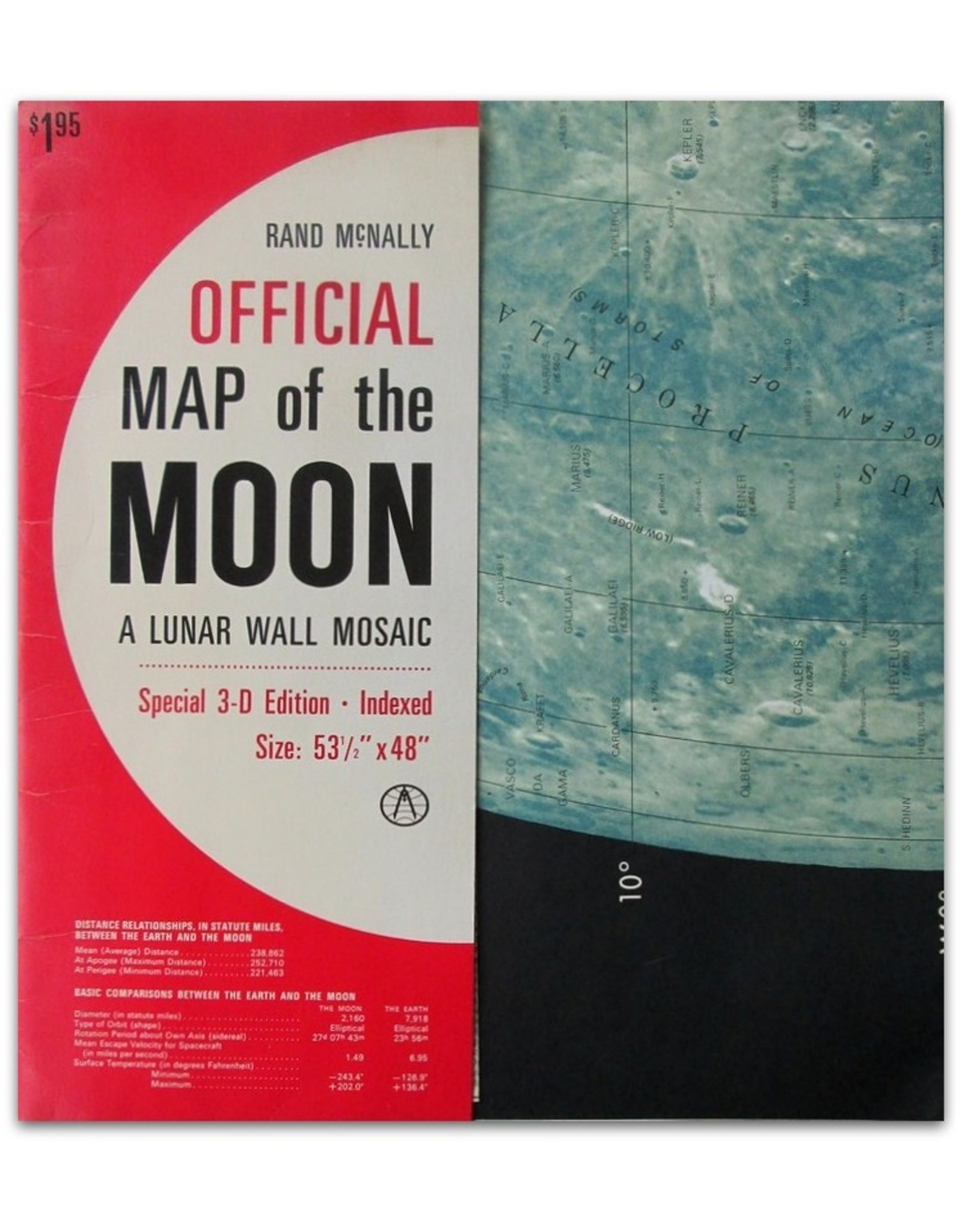 Luis Freile M.A., A.I.A.A. - Rand McNally Official Map of the Moon. [A Lunar Wall Mosaic] Approximate scale: 1 : 2,300,000