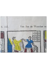 [Centsprent] N.147: Hier hebt gy het leven en bedryf van Jan de Wasscher met zyn wyf