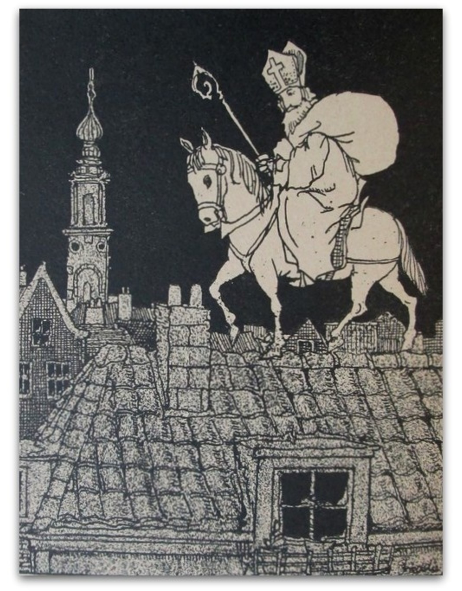 Nienke van Hichtum [e.a.] - Het Sinterklaasboek. Met bijdragen van P.F. Bellaart [...] W.G. van der Hulst, Emmy van Lokhorst. Geïllustreerd door Freddy Langeler. Bandteekening van Jan Wiegman