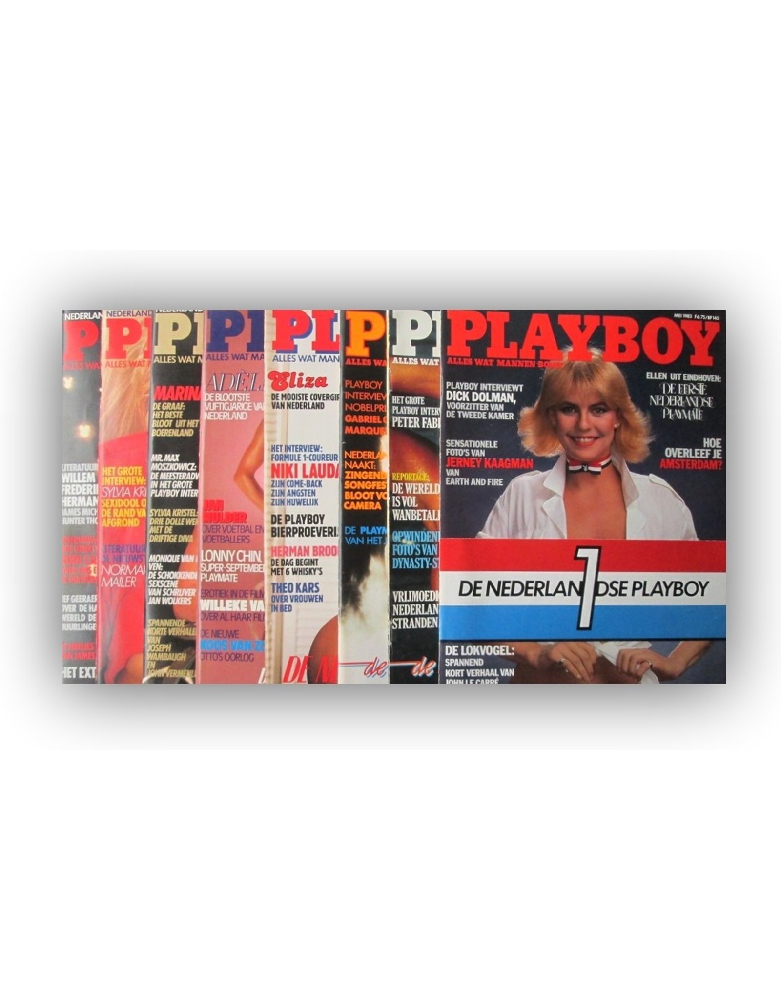 Jan Heemskerk [red.] -  Playboy Nederland [Eerste Jaargang] Nr 1 t/m 8: Mei t/m November