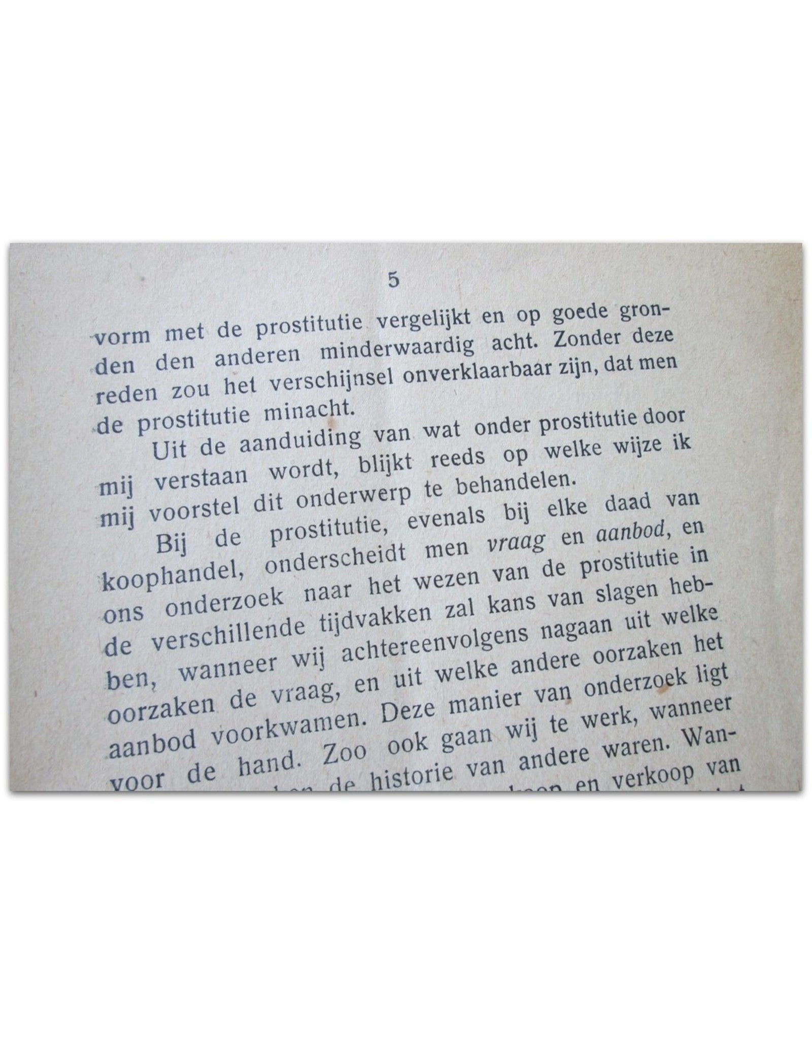 F. van der Goes - De Prostitutie. Een voordracht