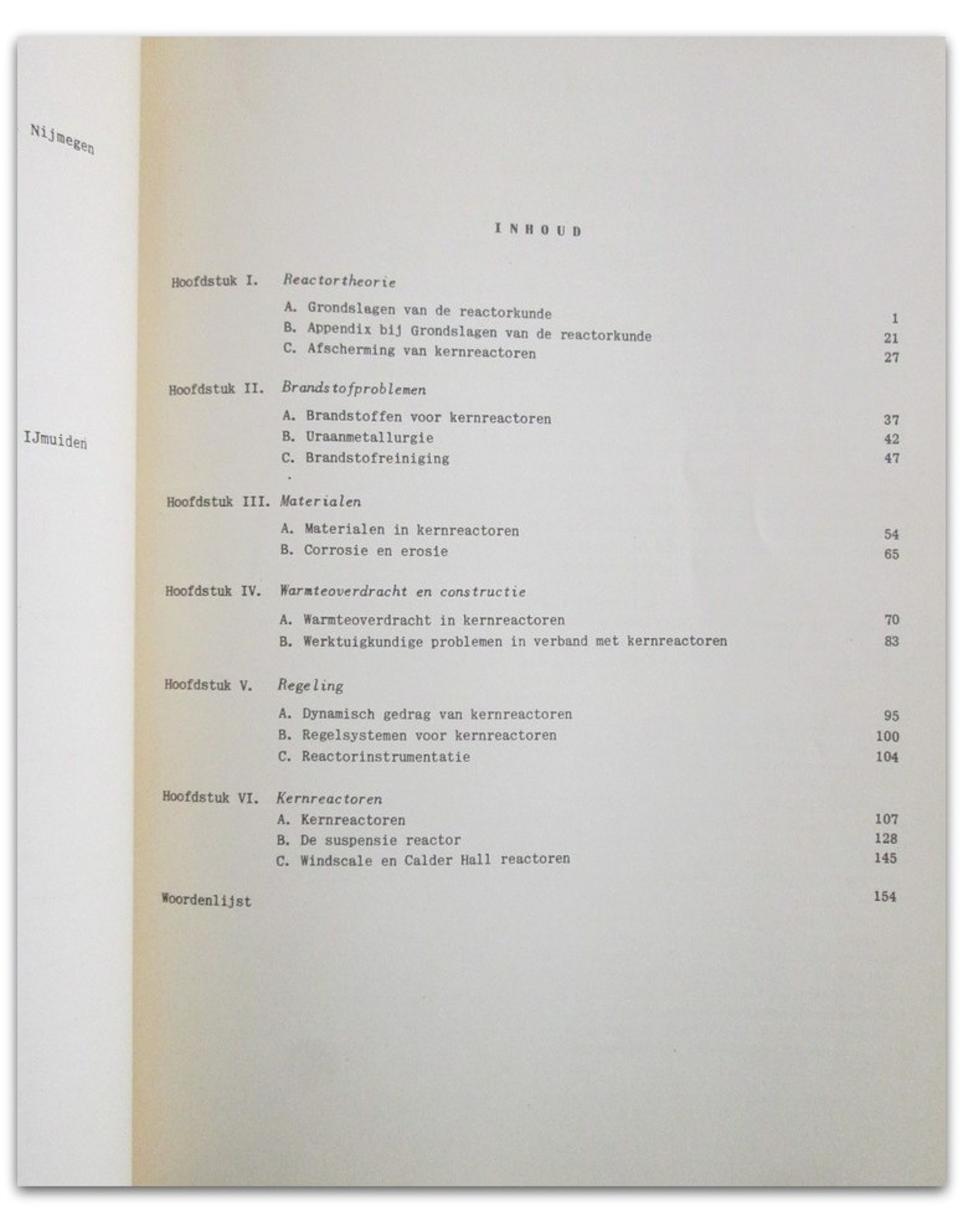 J. de Jong - Technologie en constructie van kernreactoren. Verslag van de leergang 1955