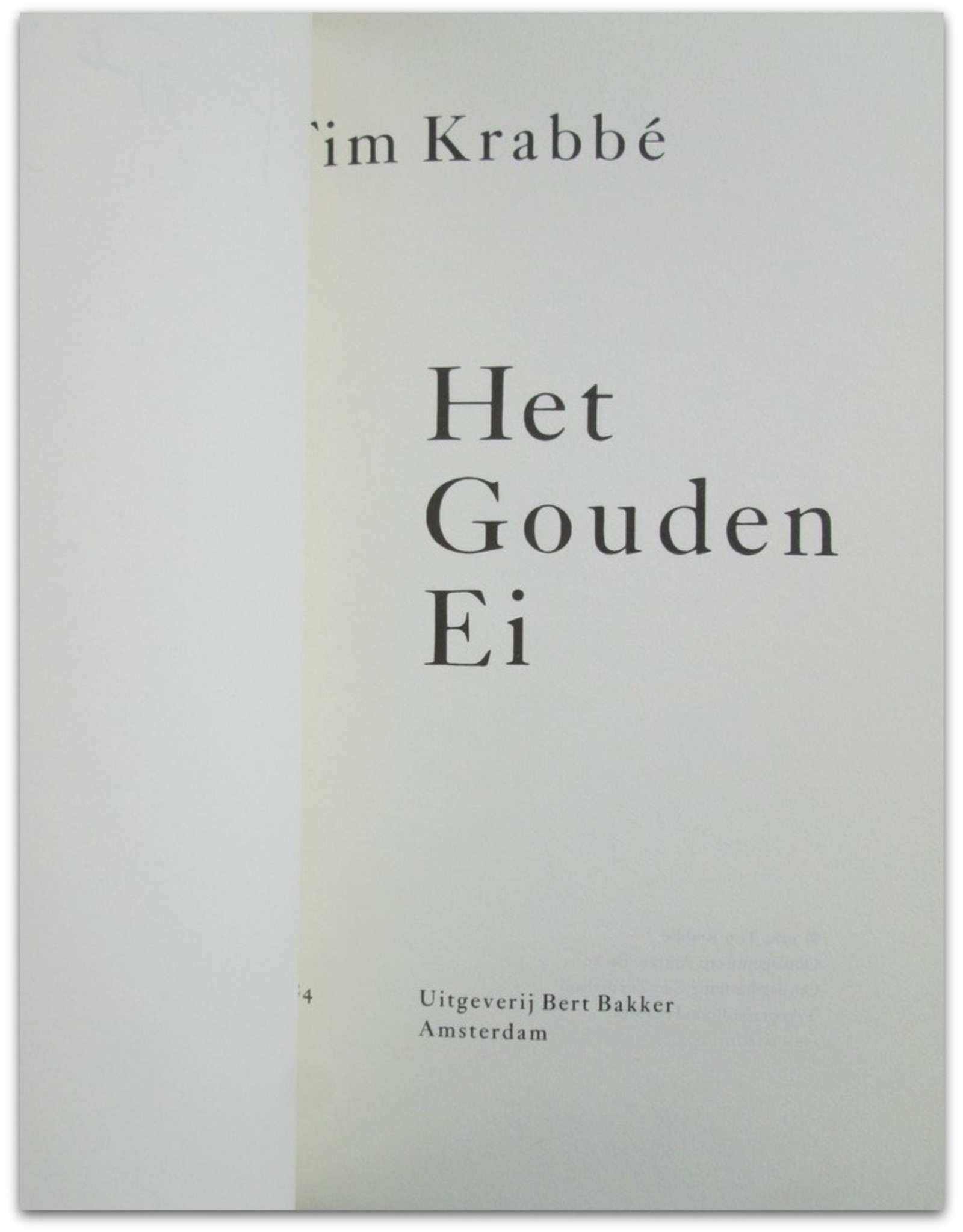 Tim Krabbé - Het Gouden Ei