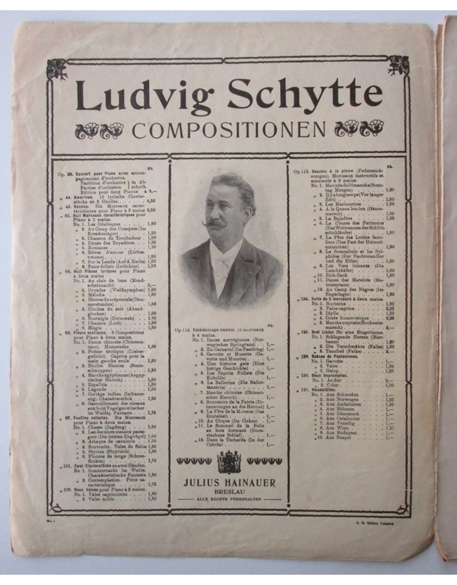 Mélodie par Ludwig Schytte. Oeuvre 84 No 3