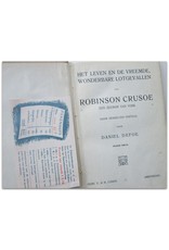 Daniel Defoe - Het leven en de vreemde wonderbare lotgevallen van Robinson Crusoe, een zeeman van York. Door hemzelven verteld. + WO2 reclamefolder van Arnhemse boekhandel