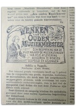 P.J. Jos Vranken - Muzikale Bloemlezing: Eerste jaargang, Aflevering 1. Premie verkrijgbaar voor de lezers van de Doesburgsche Courant