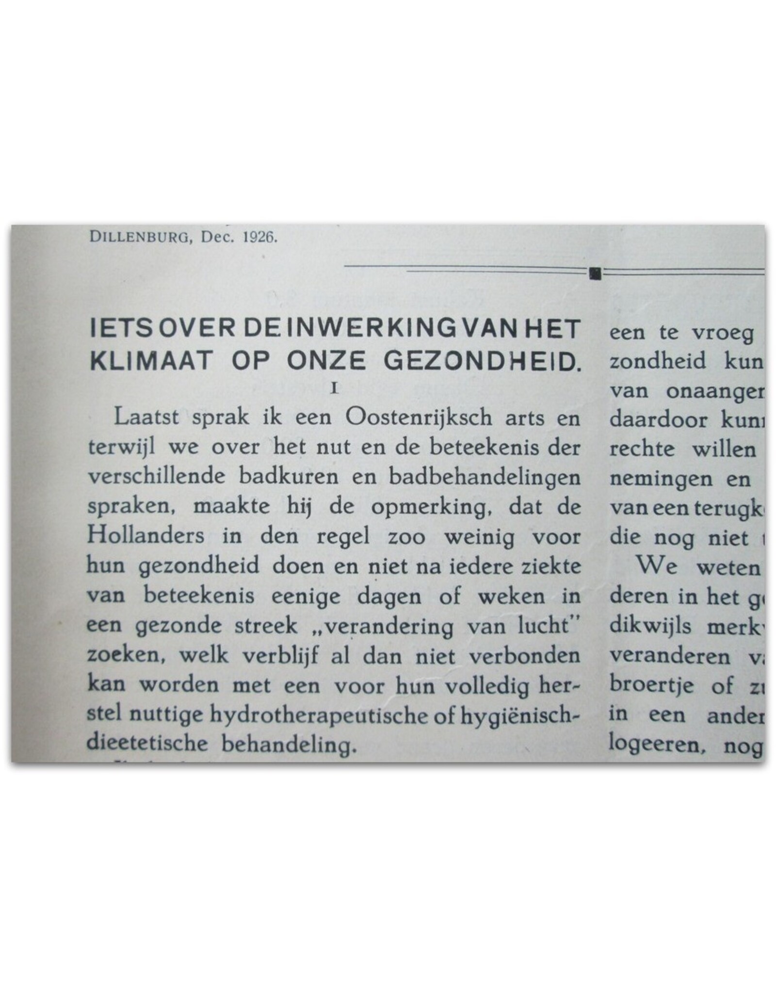 Dr. Med. J. Voorhoeve [red.] - De Dokter in Huis. Populair Tijdschrift voor de Volksgezondheid. Achtste jaargang (1927)