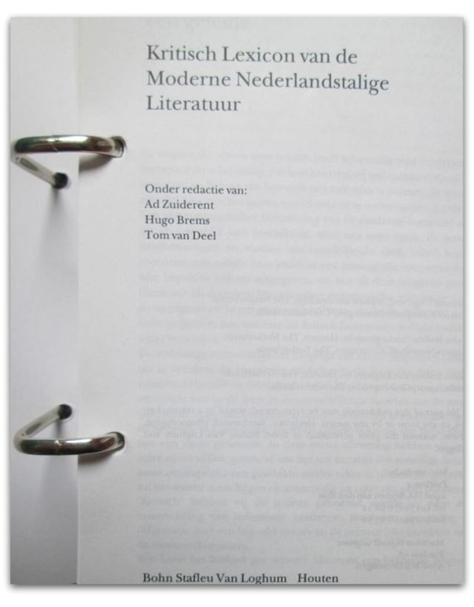 Ad Zuiderent, Hugo Brems & Tom van Deel [red.] - Kritisch Lexicon van de Moderne Nederlandstalige Literatuur