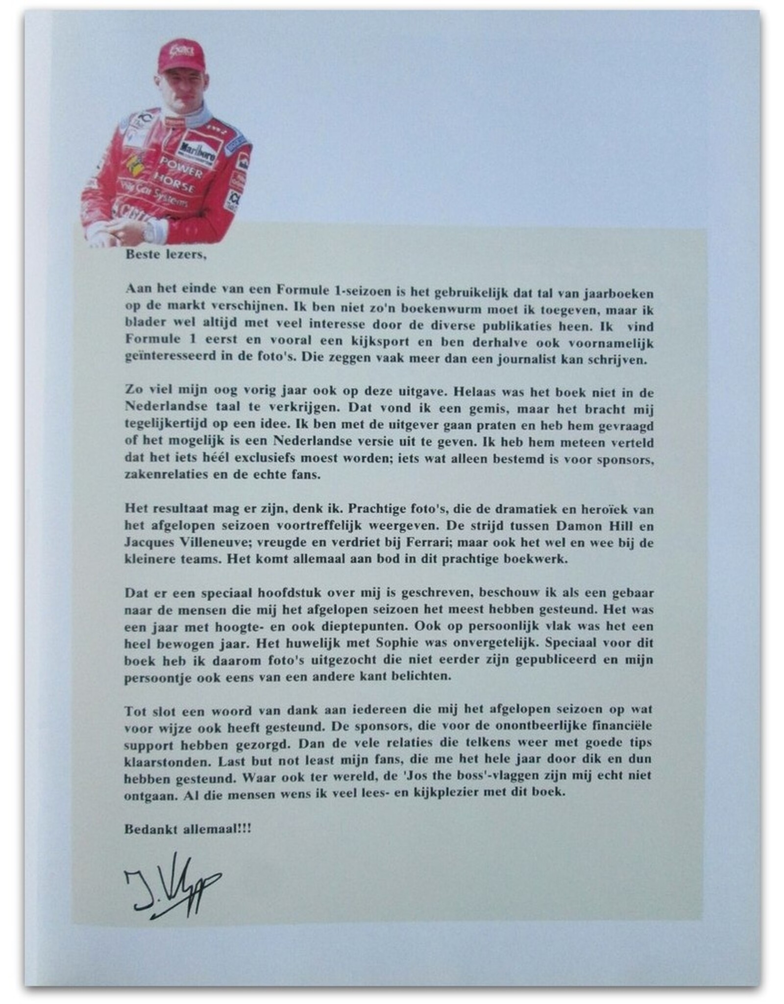 Roberto Boccafogli - Terugblik op het Wereldkampioenschap F1 '96. Achter de schermen [with] Een portret van Jos Verstappen