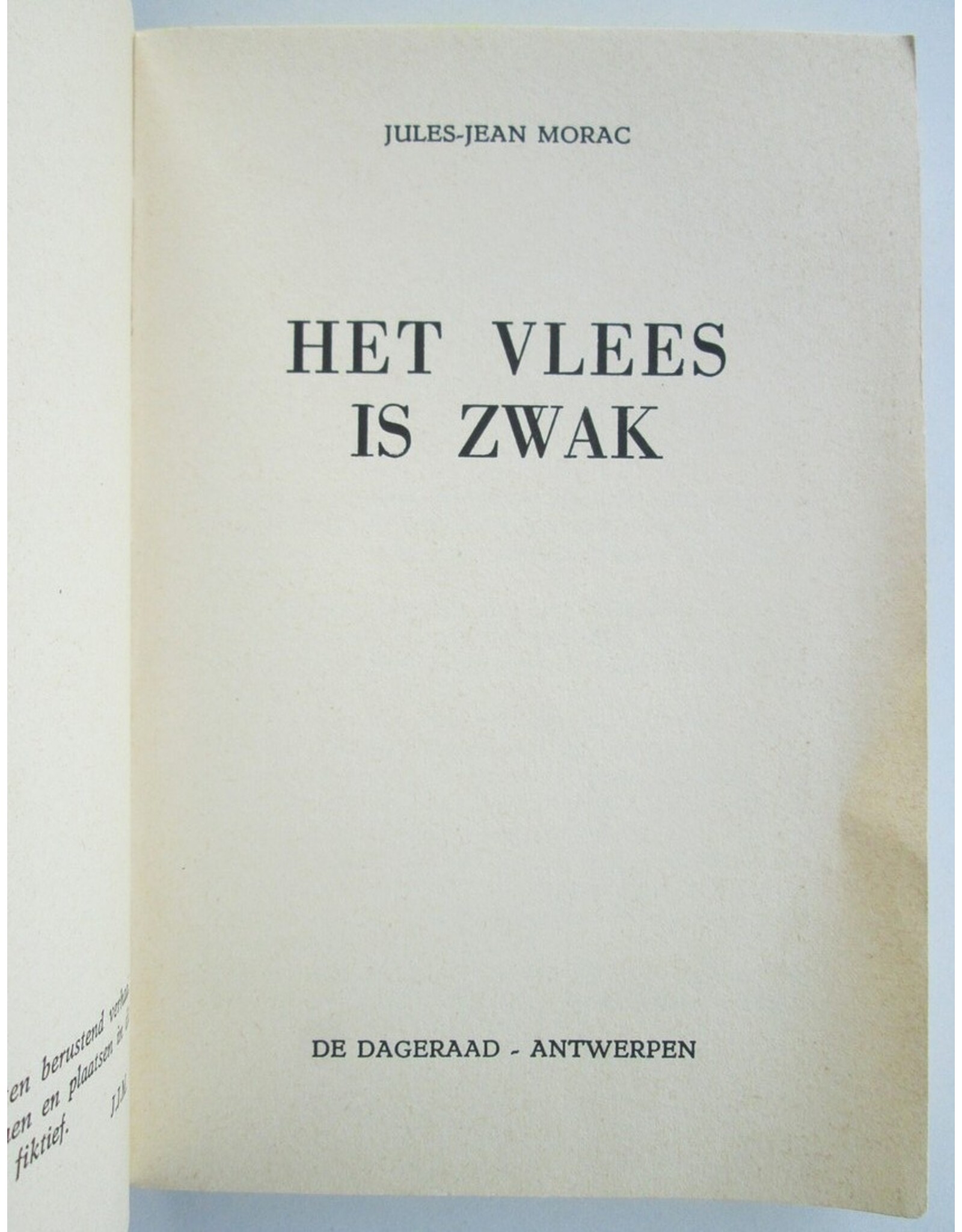 Jules-Jean Morac - Het vlees is zwak