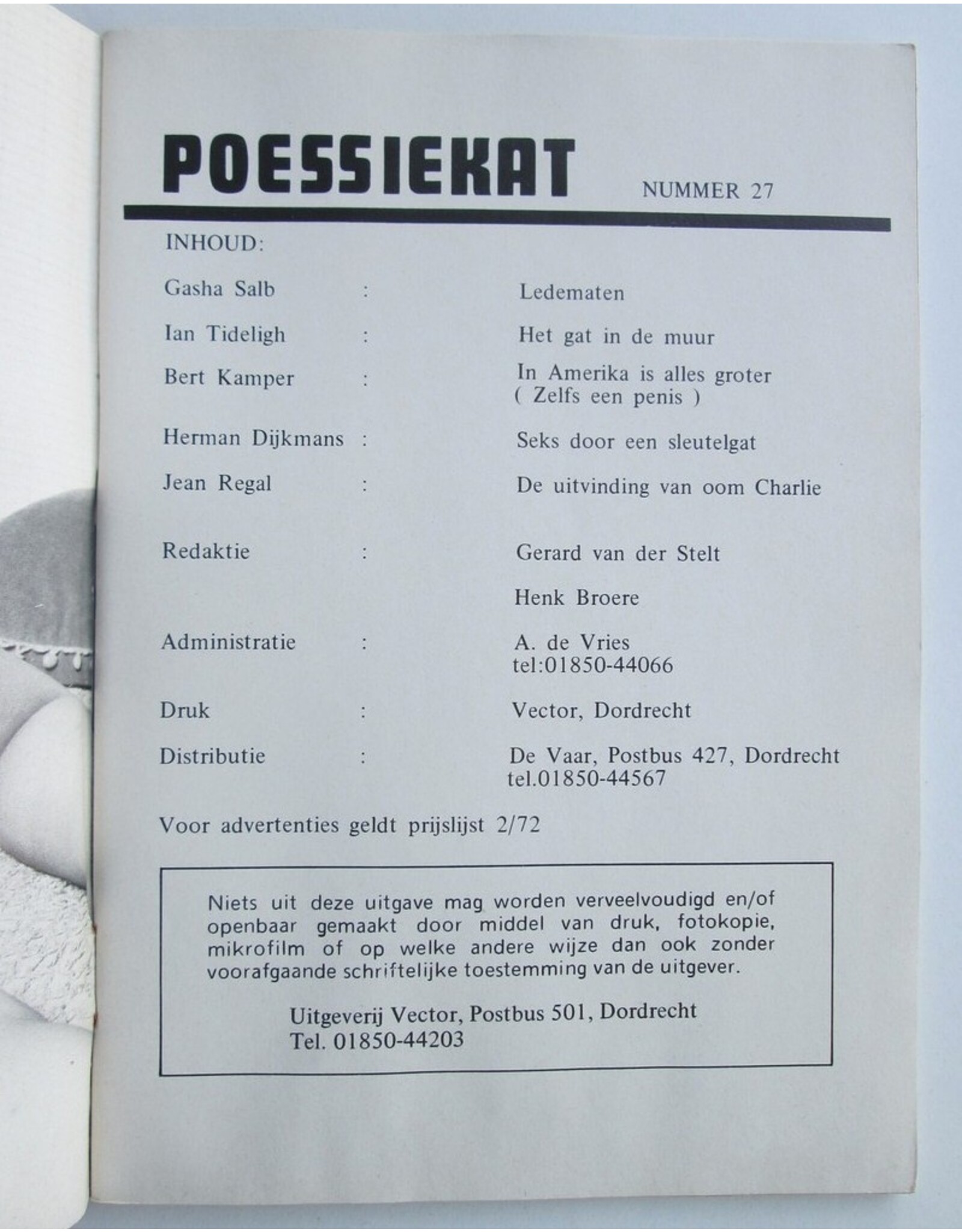Gerard van der Stelt & Henk Broere [ed.] - Poessiekat. Nummer 27