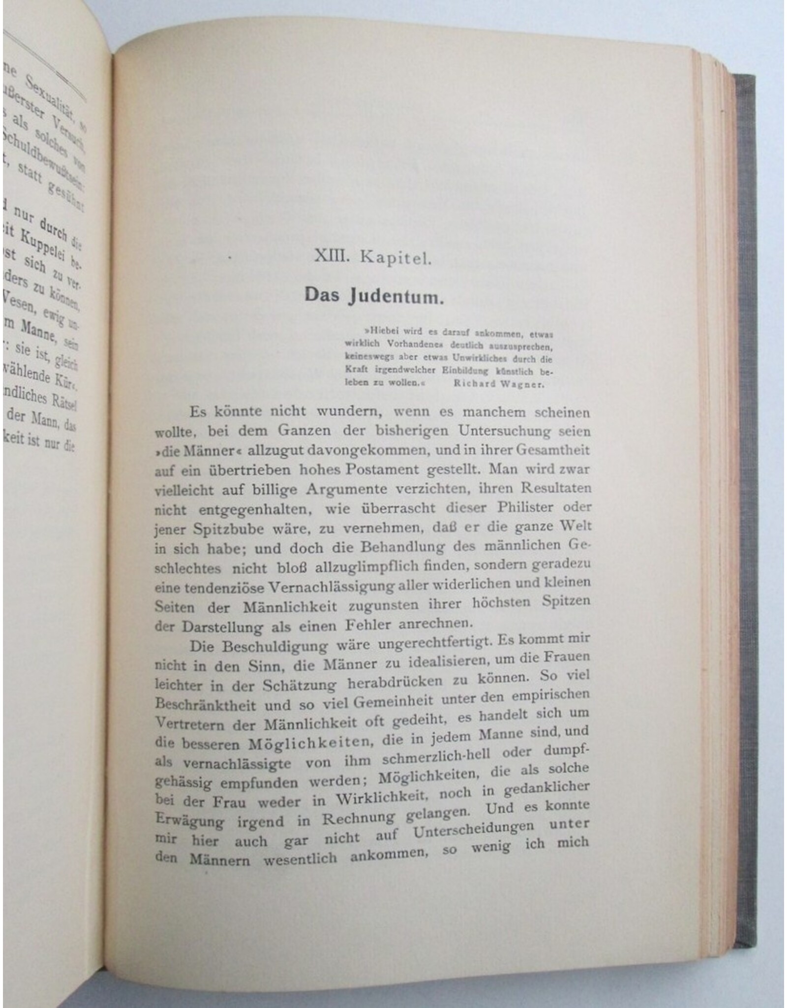 Otto Weininger - Geschlecht und Charakter. Eine prinzipielle Untersuchung. Siebente unveränderte Auflage