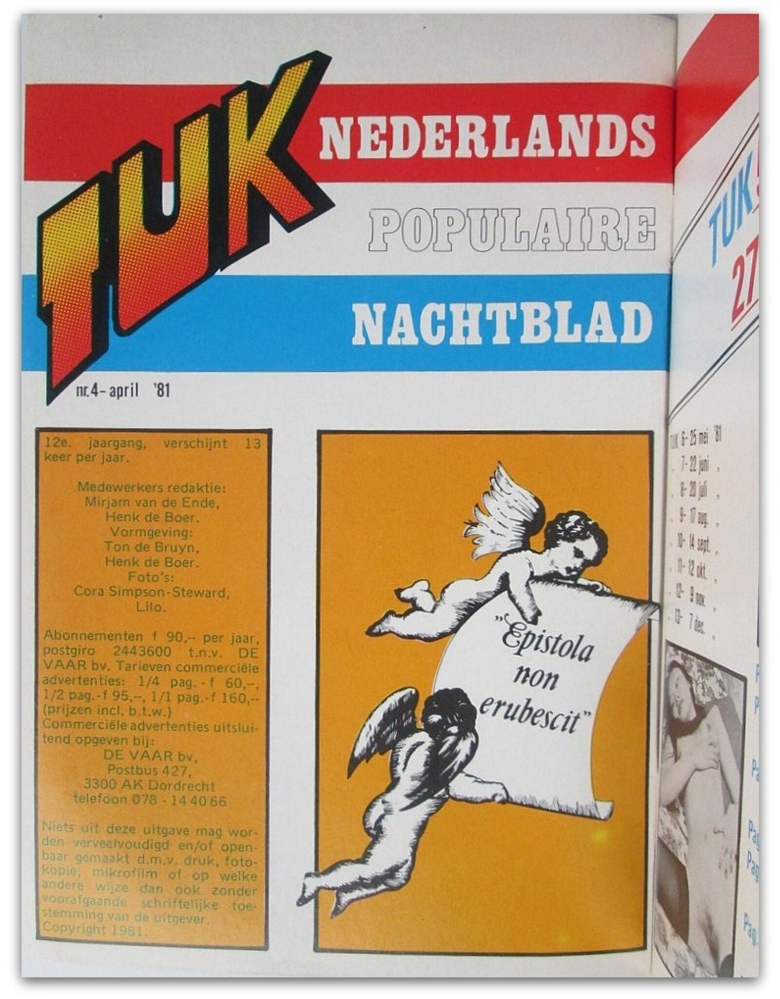 Henk de Boer [ed.] - TUK 12e jaargang Nr. 4 [Biljart] - 1981