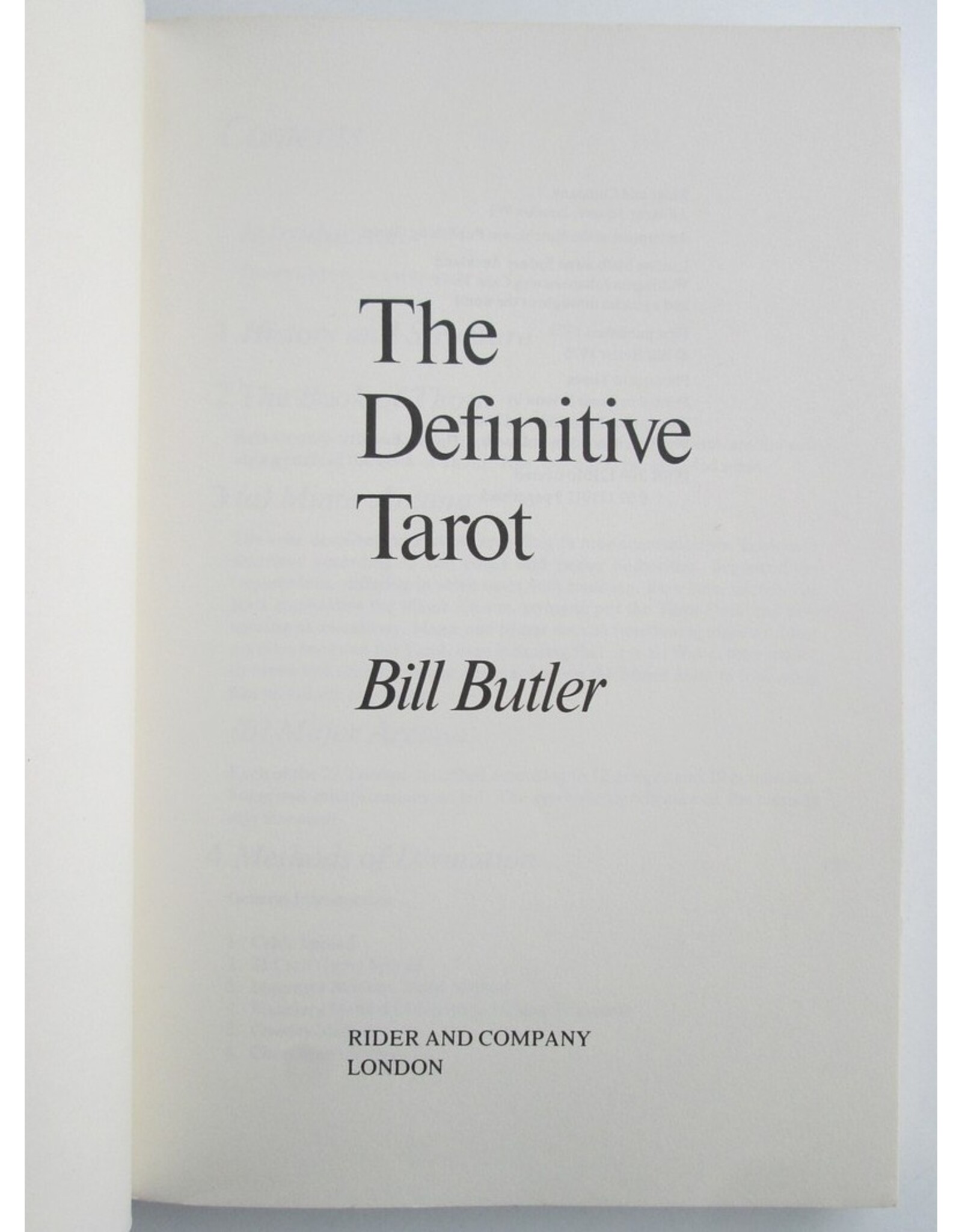 Bill Butler - The Definitive Tarot