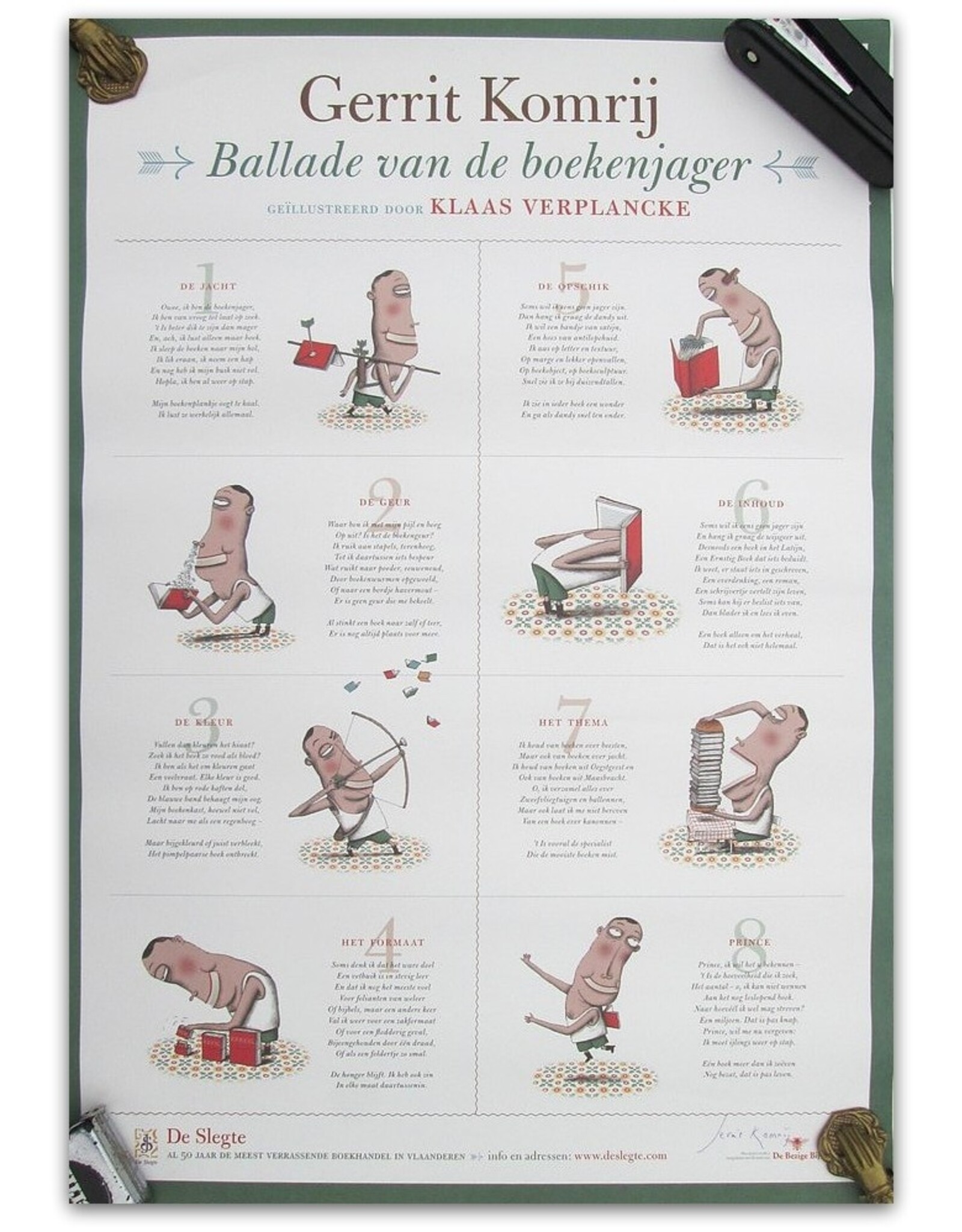 Gerrit Komrij - Ballade van de boekenjager. Geïllustreerd door Klaas Verplancke