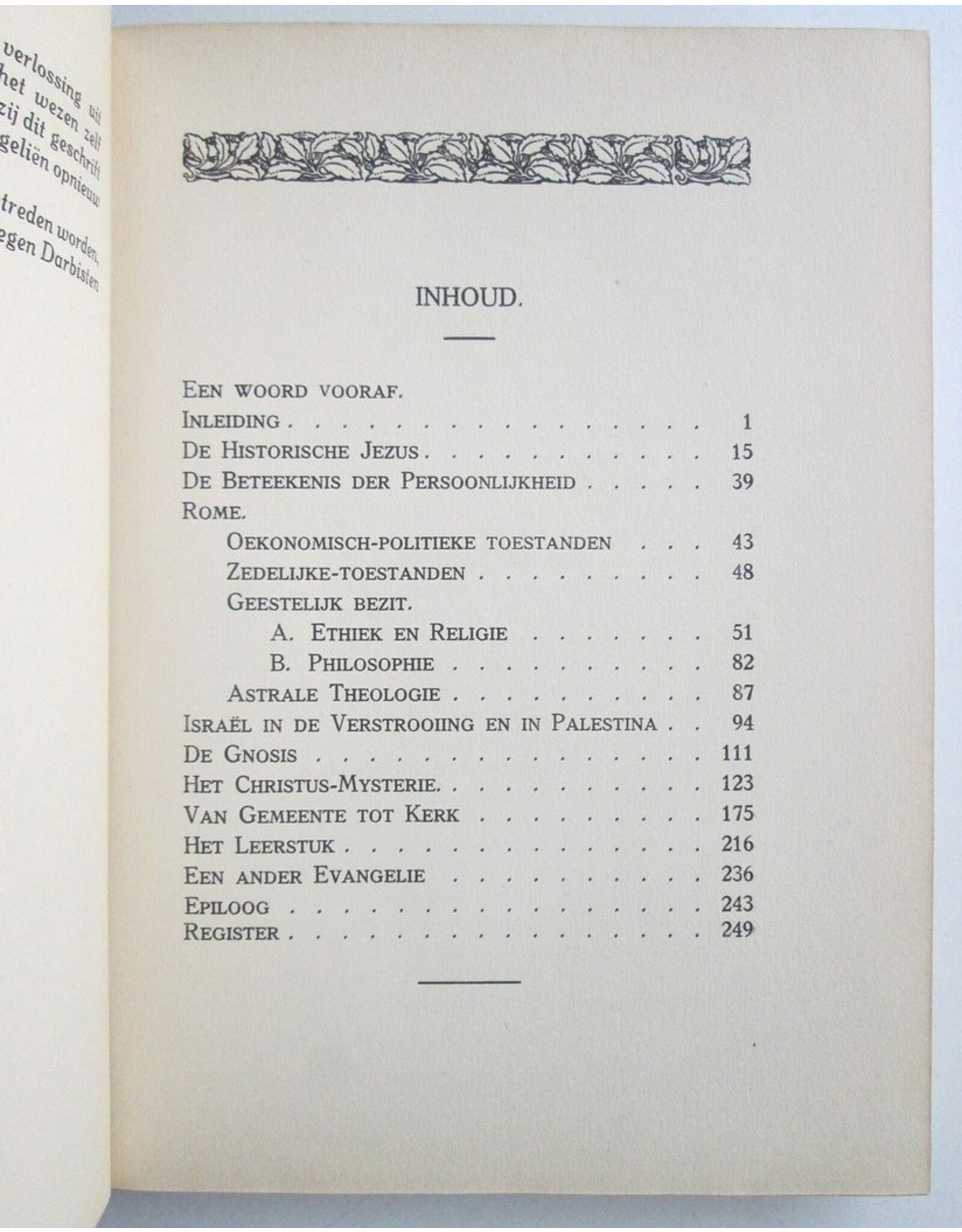 H.W. Ph. E. v.d. Bergh v. Eysinga - Het Christus-Mysterie. Een onderzoek naar den oorsprong en de esoterische beteekenis van onzen godsdienst