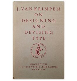 J. van Krimpen - On Designing and Devising Type - 1957