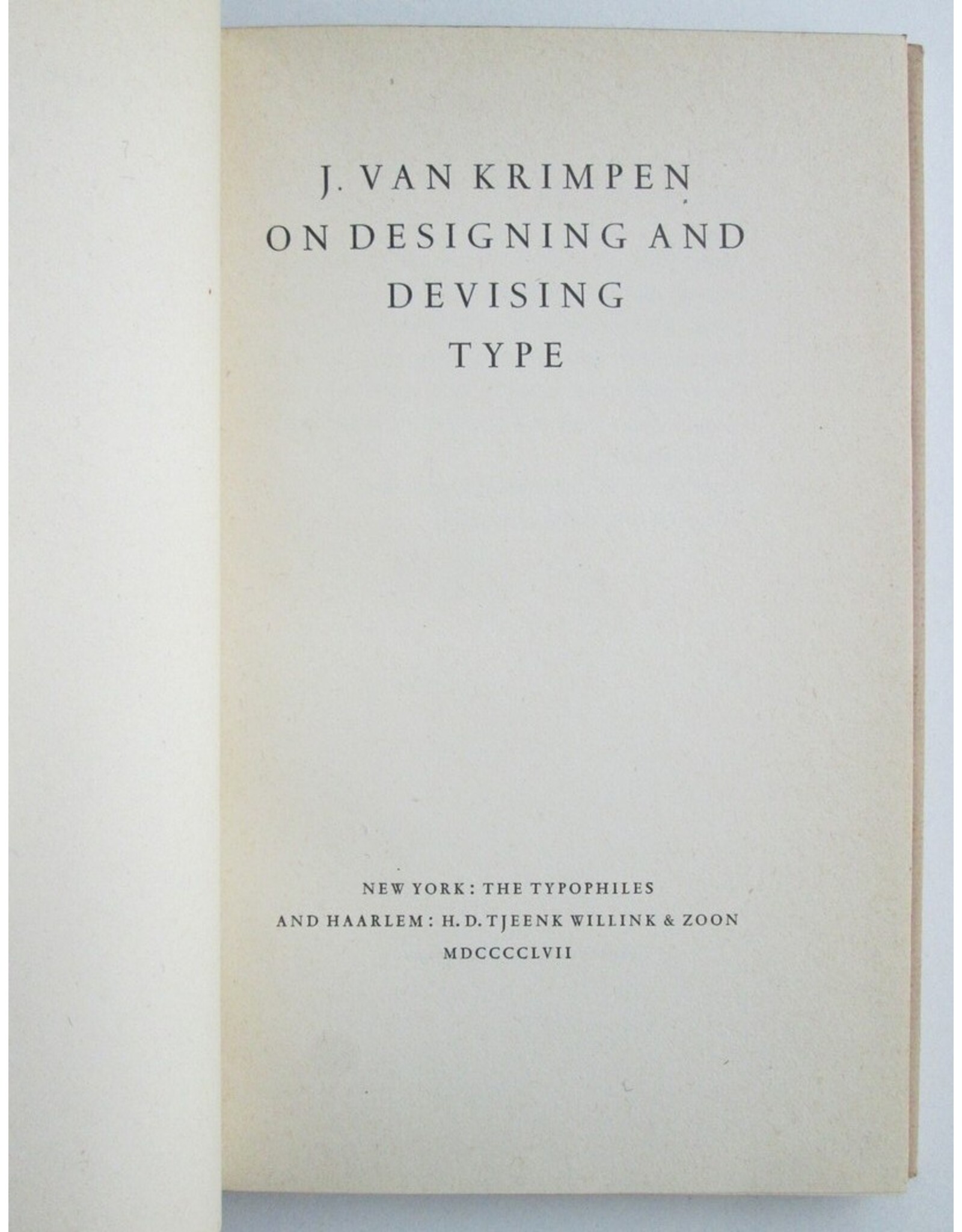 J. van Krimpen - On Designing and Devising Type