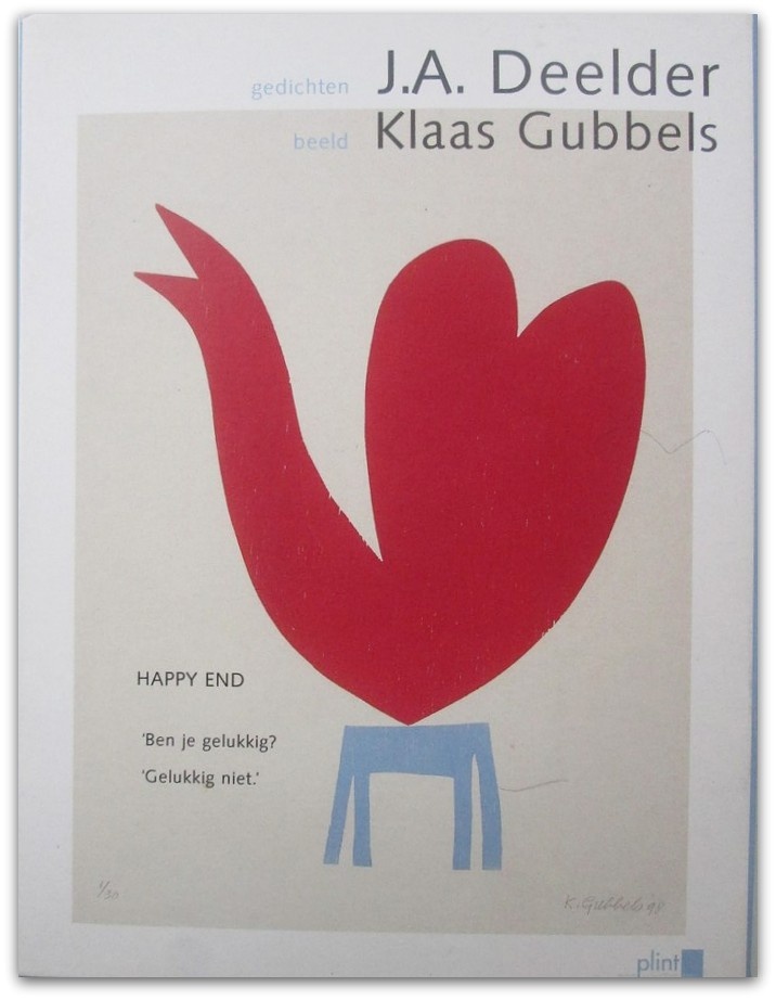 Jules Deelder Happy end Gedichten. Beeld Klaas Gubbels 2003 Arcana Cabana