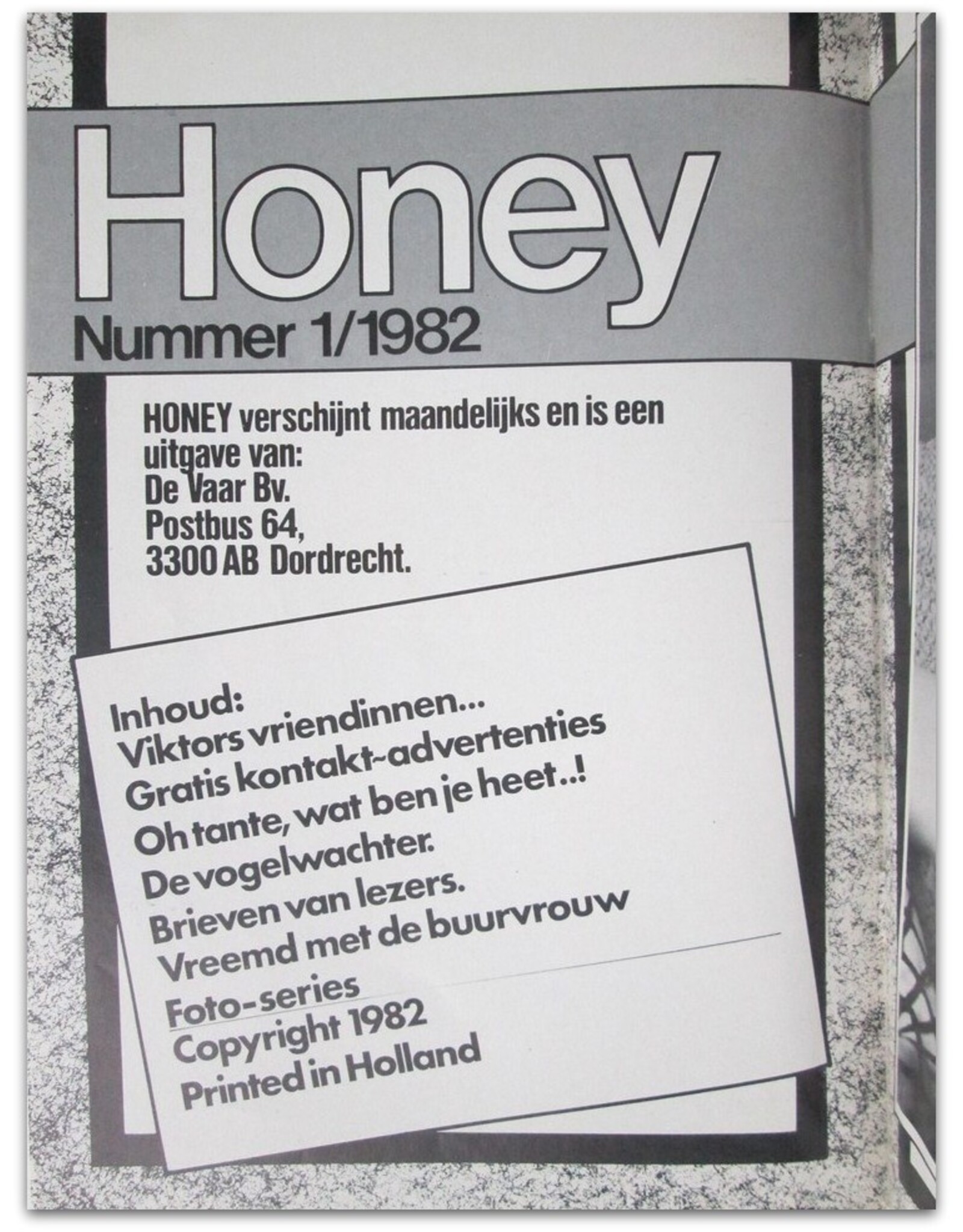 [Anoniem] - Honey Nr. 1: Jan-Febr '82