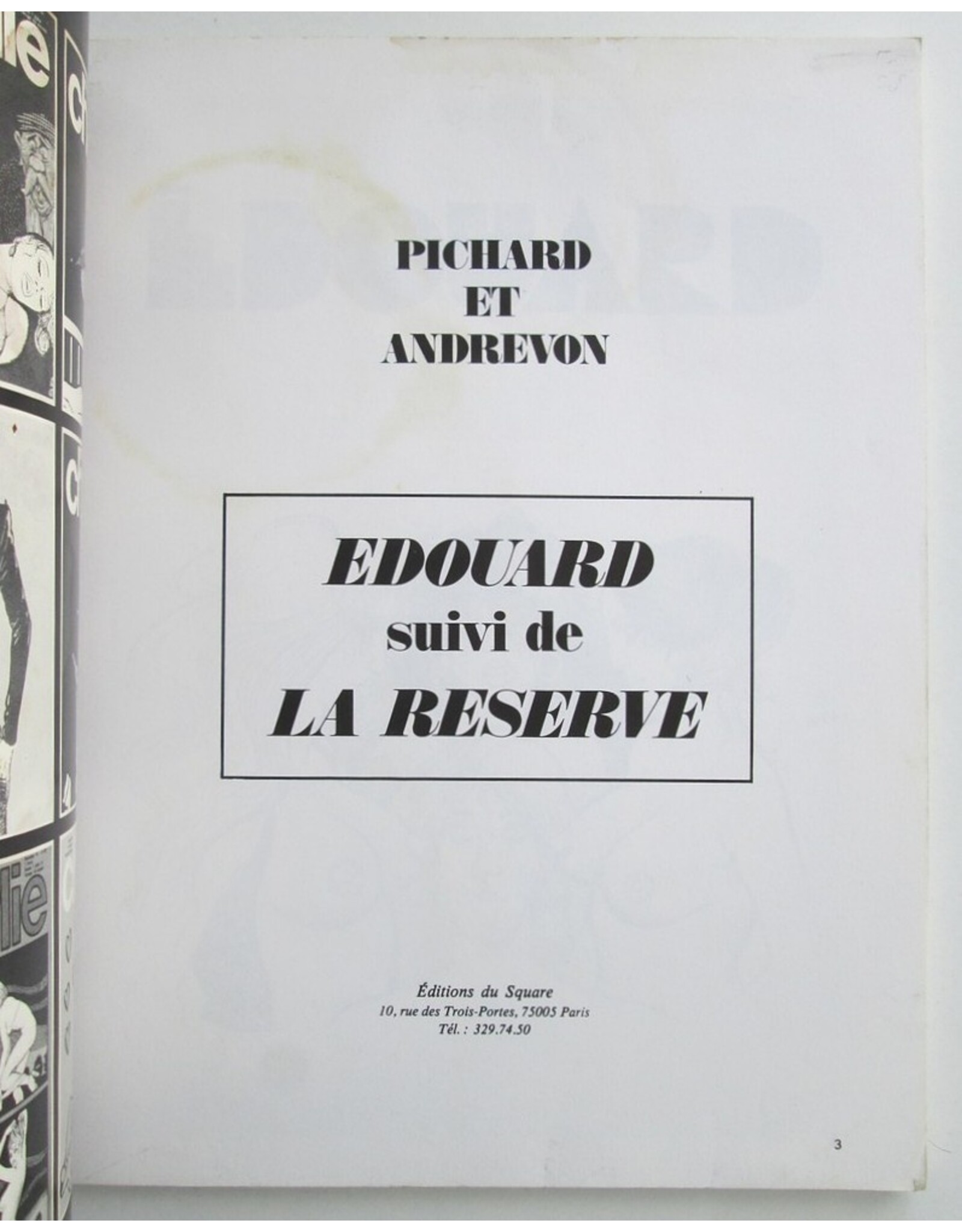Pichard & Andrevon - Édouard suivi de La réserve