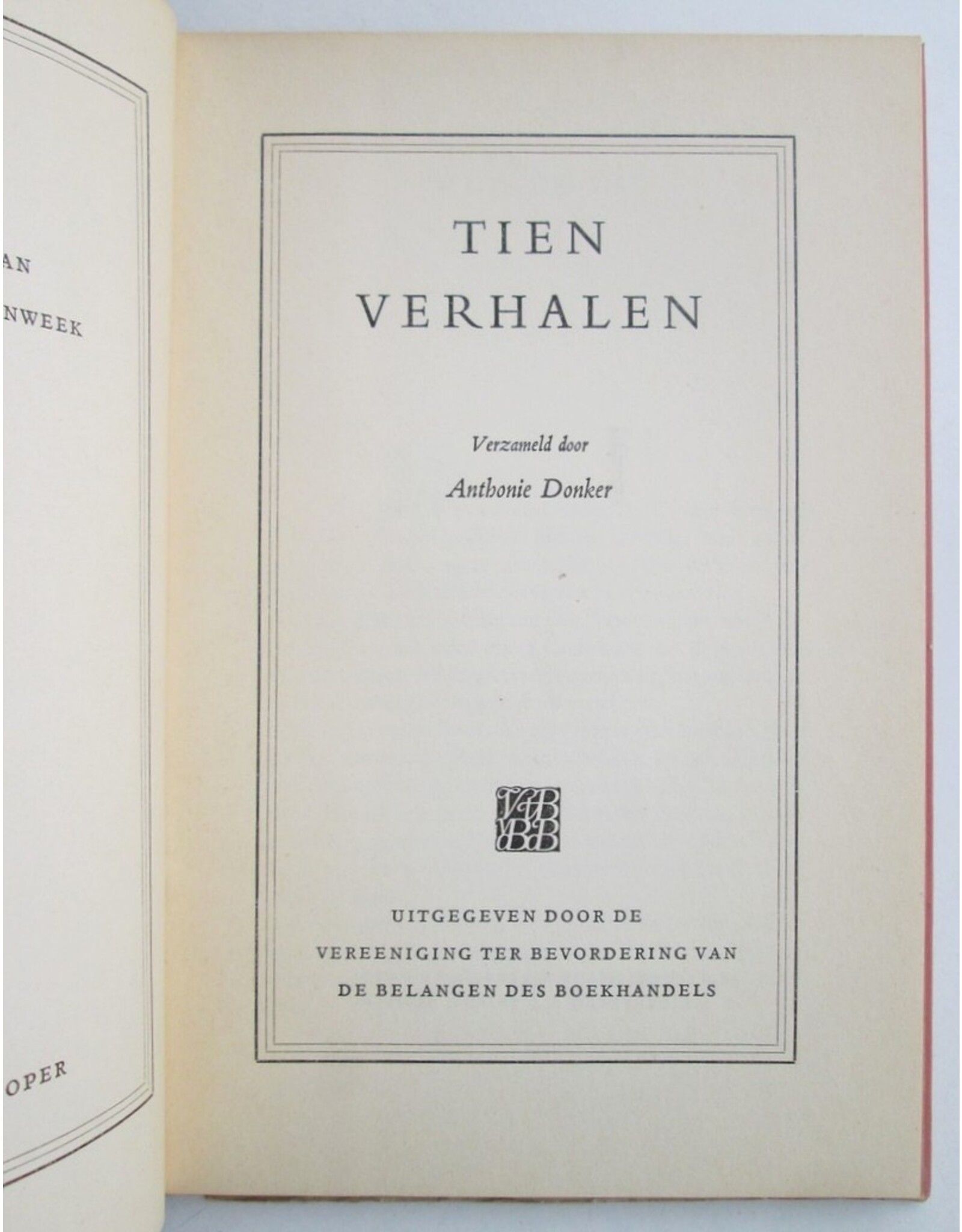 Anthonie Donker [ed.] - Tien verhalen