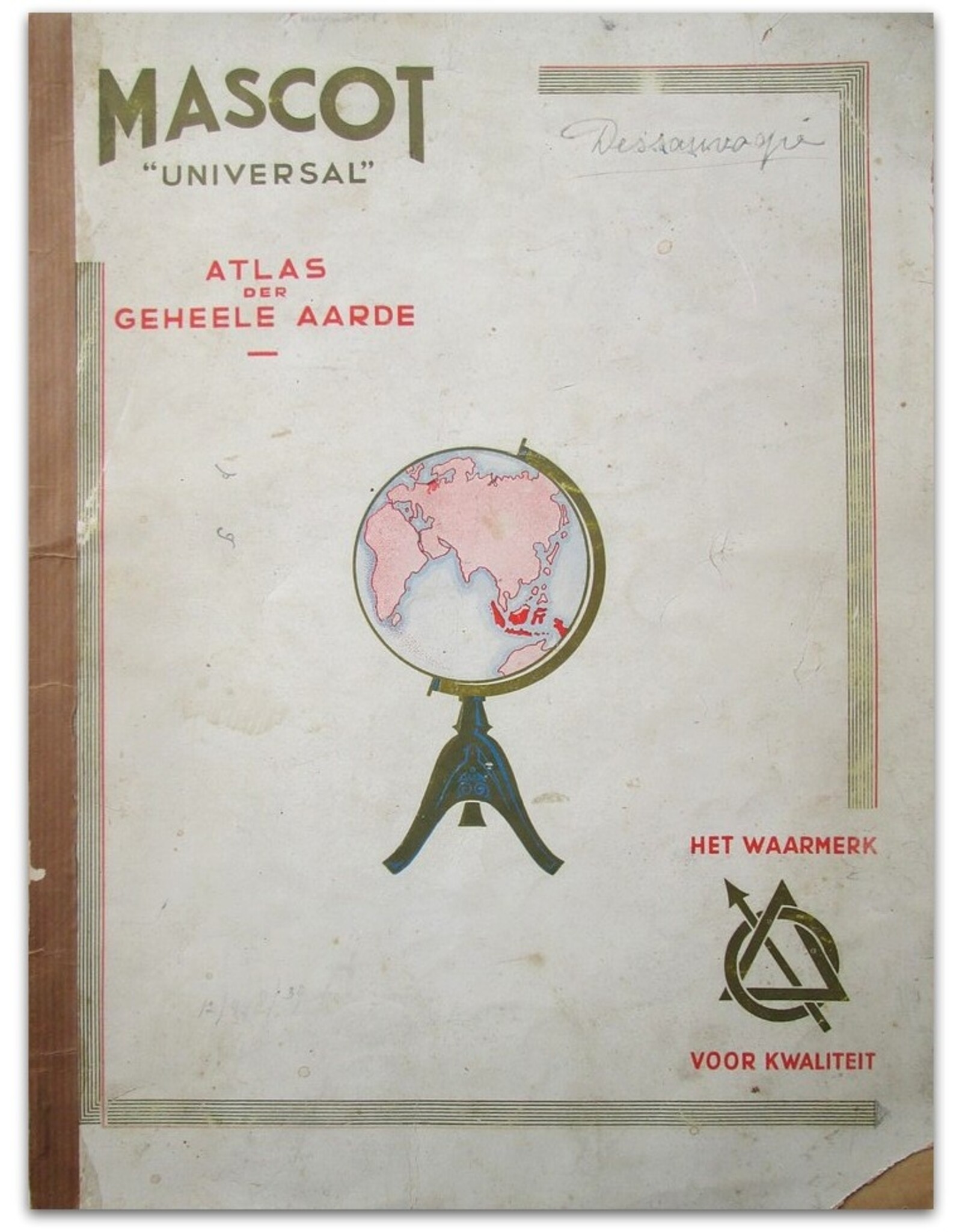R. Bos - Atlas der geheele aarde in 44 kaarten en vele bijkaarten. Zes en twintigste druk. Herzien door K. Zeeman