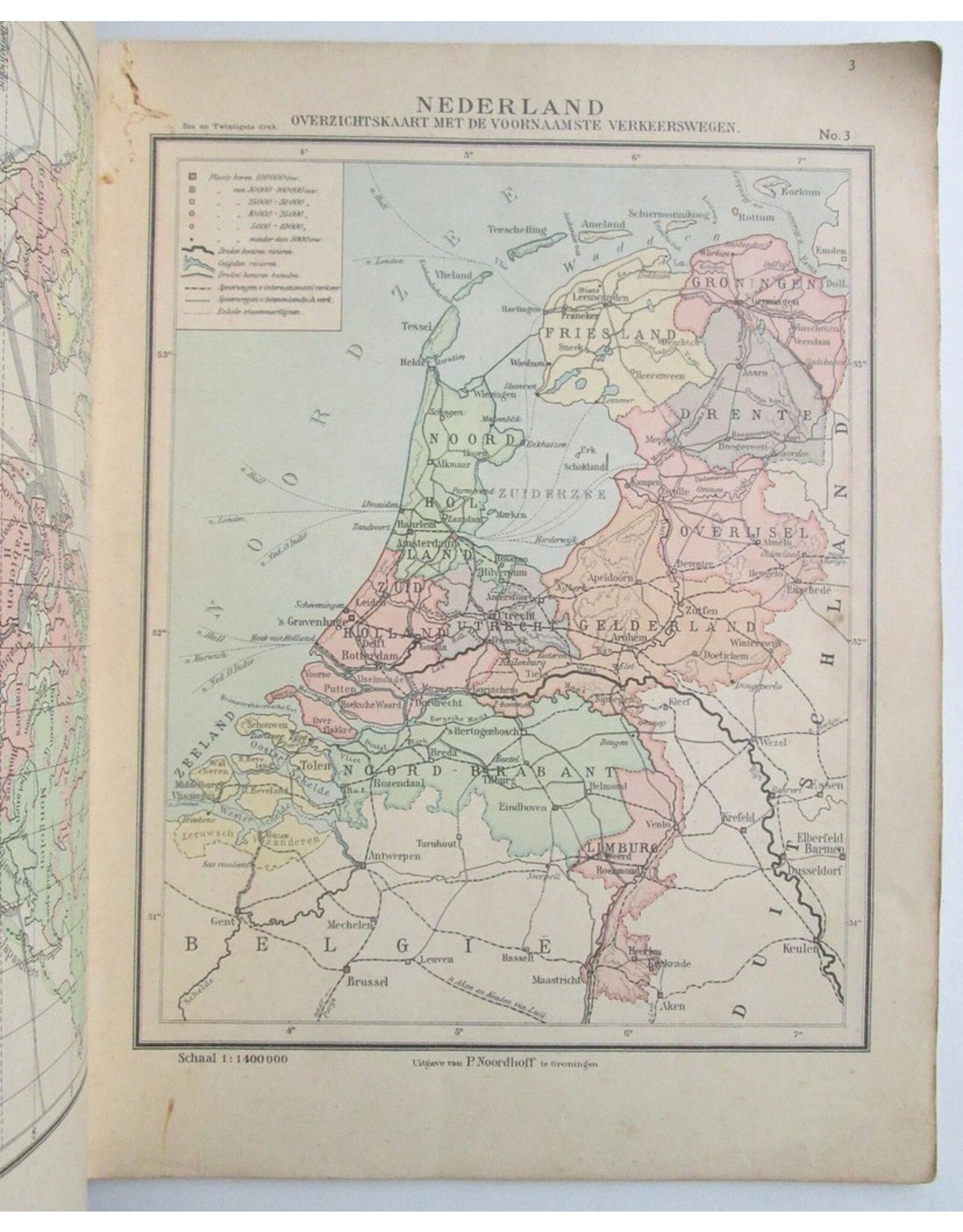 R. Bos - Atlas der geheele aarde in 44 kaarten en vele bijkaarten. Zes en twintigste druk. Herzien door K. Zeeman