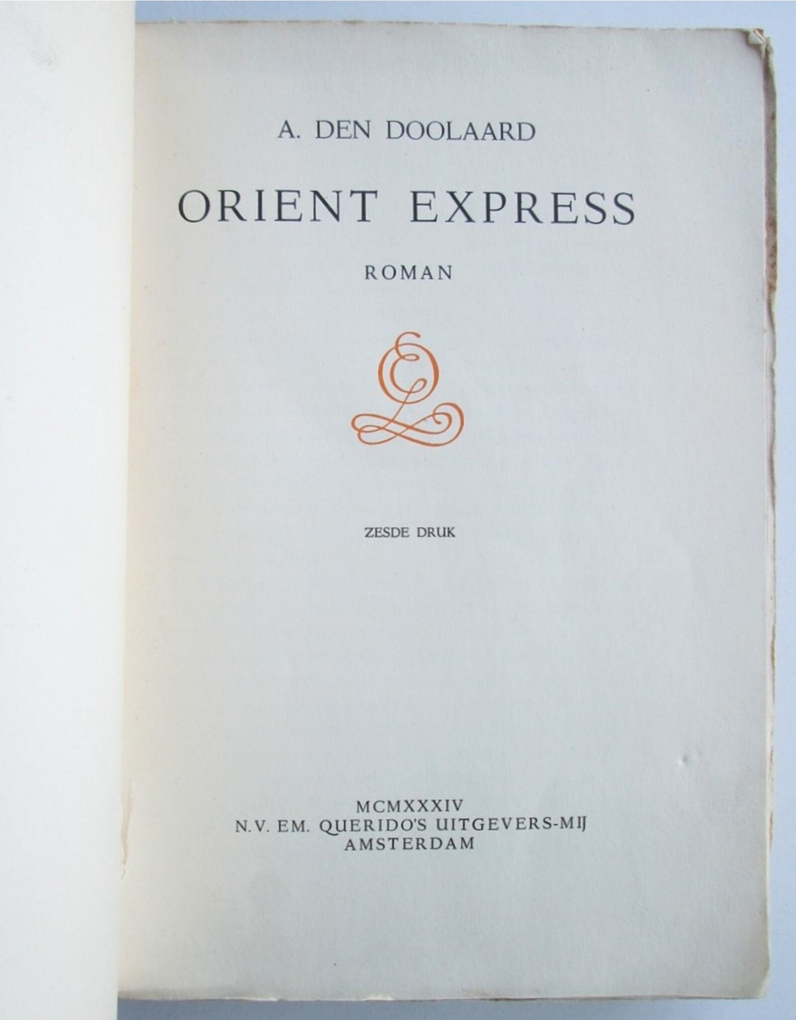 A. den Doolaard - Orient Express. Roman. Zesde druk