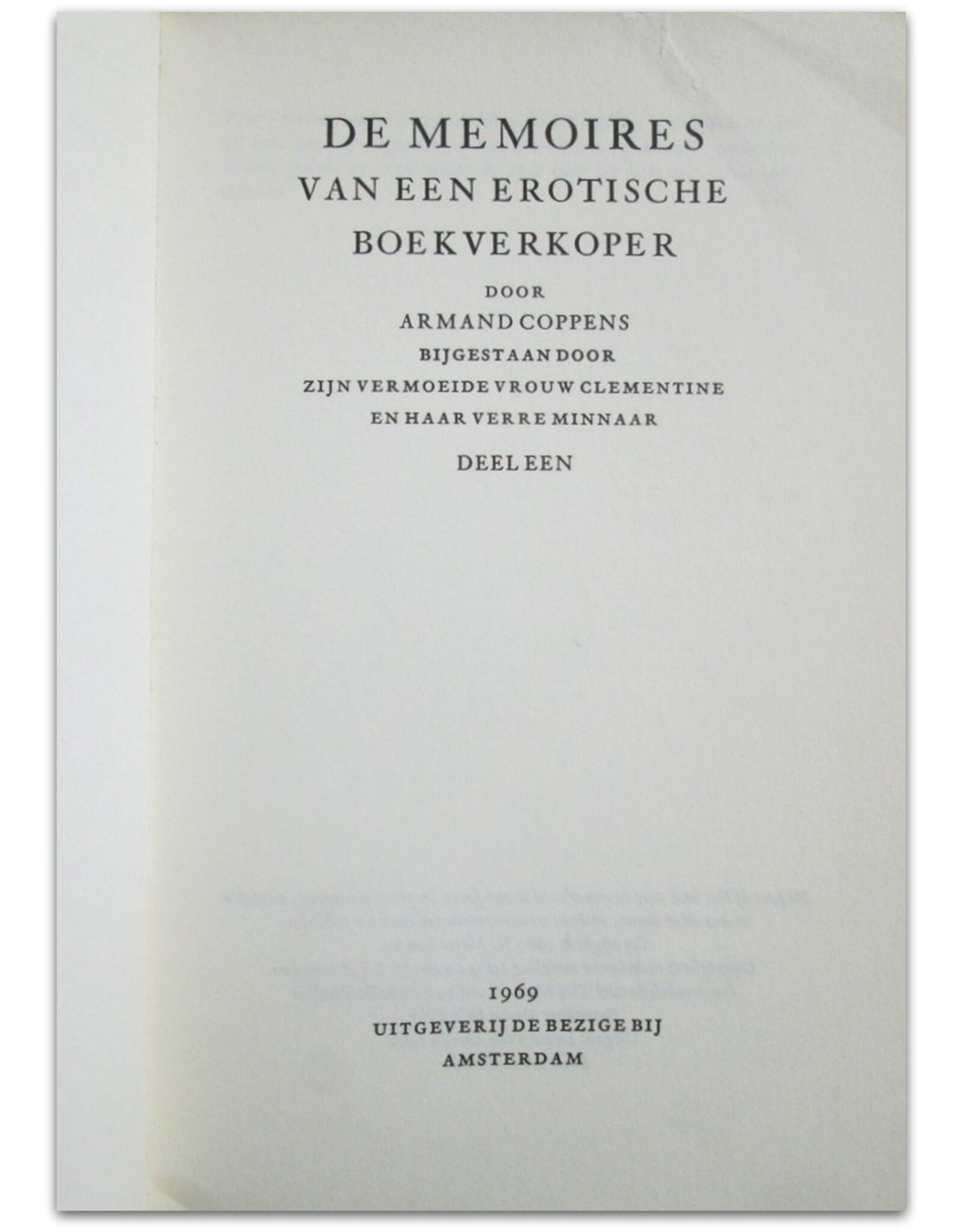 Armand Coppens - De memoires van een erotische boekverkoper [First edition]