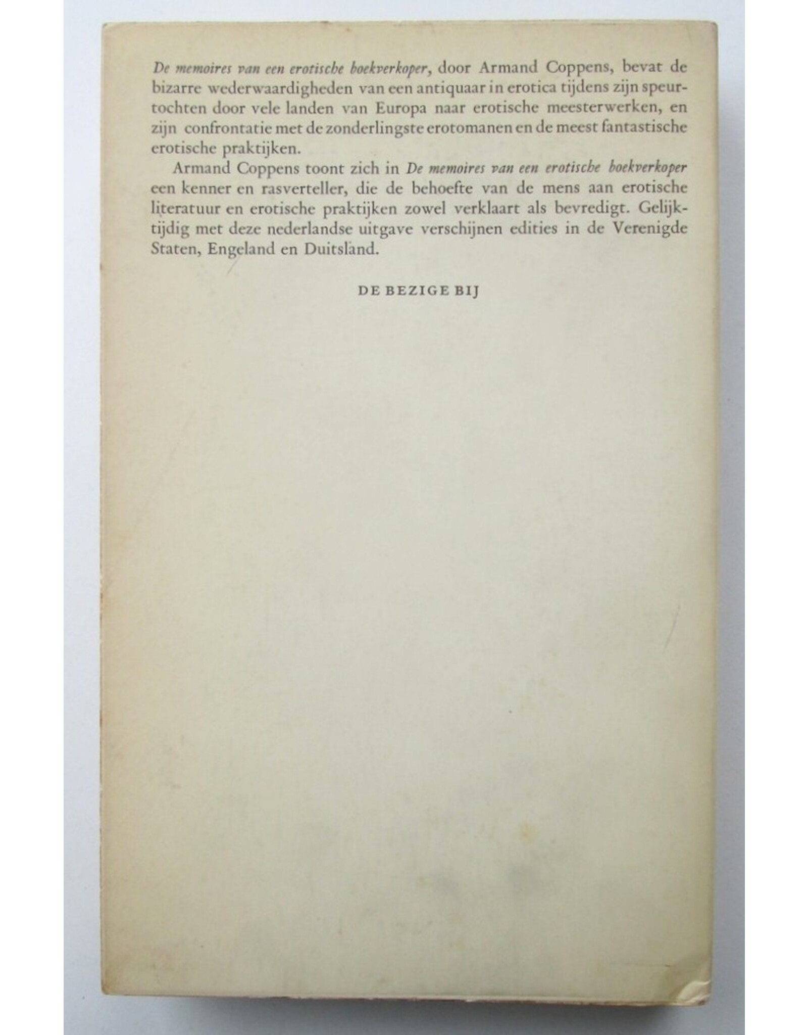 Armand Coppens - De memoires van een erotische boekverkoper [First edition]