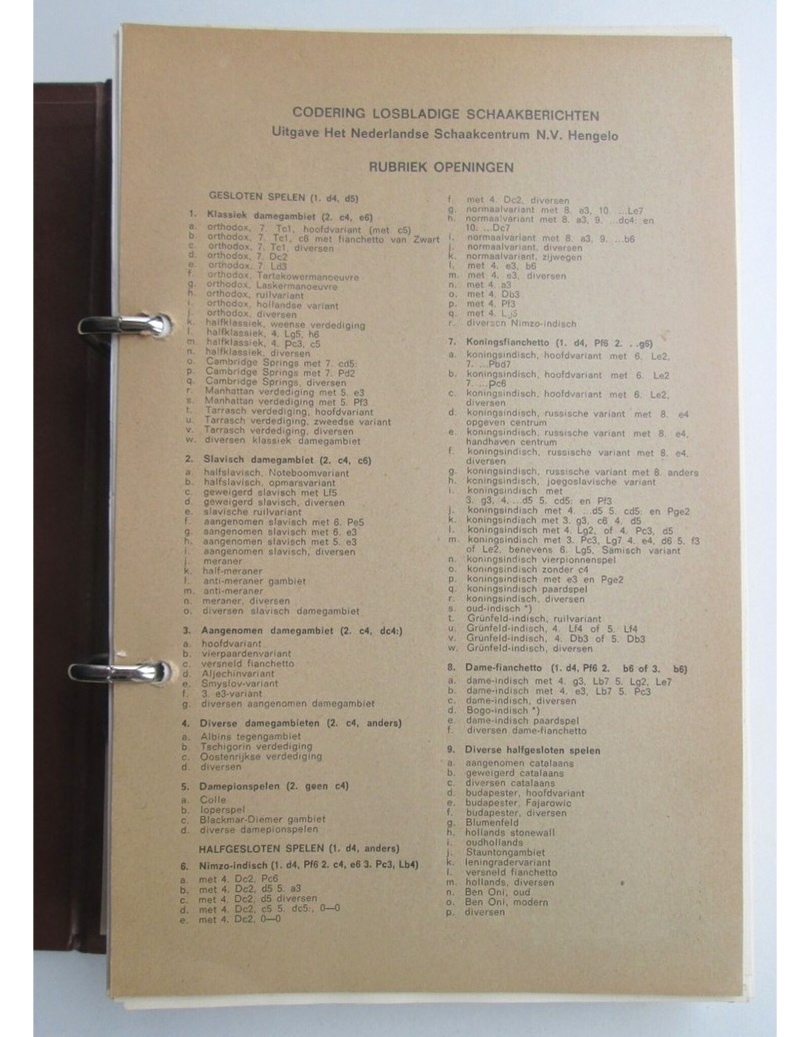 Dr. M. Euwe - Losbladige schaakberichten / Chess Archives / Archives des Echecs