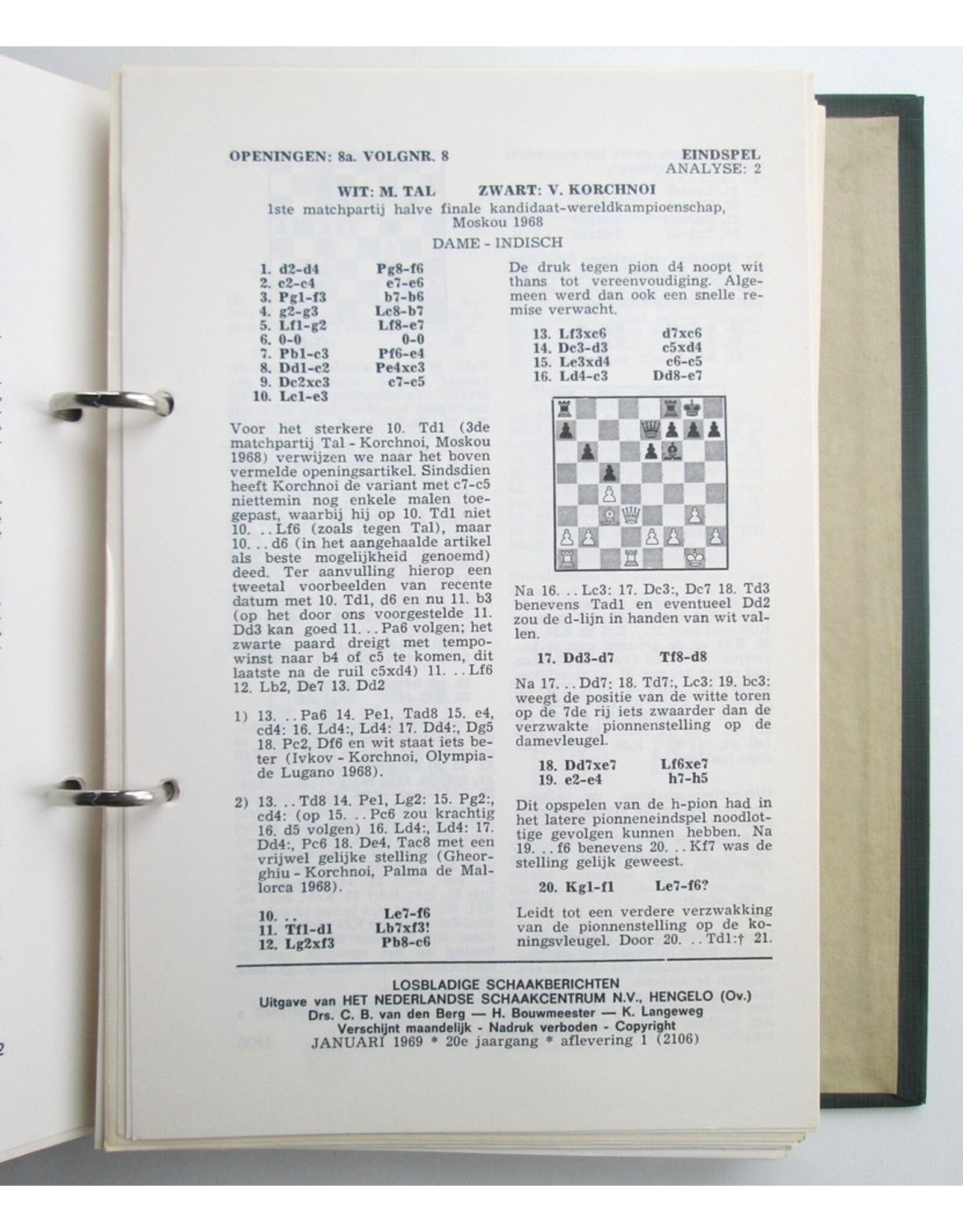 Dr. M. Euwe - Losbladige schaakberichten / Chess Archives / Archives des Echecs