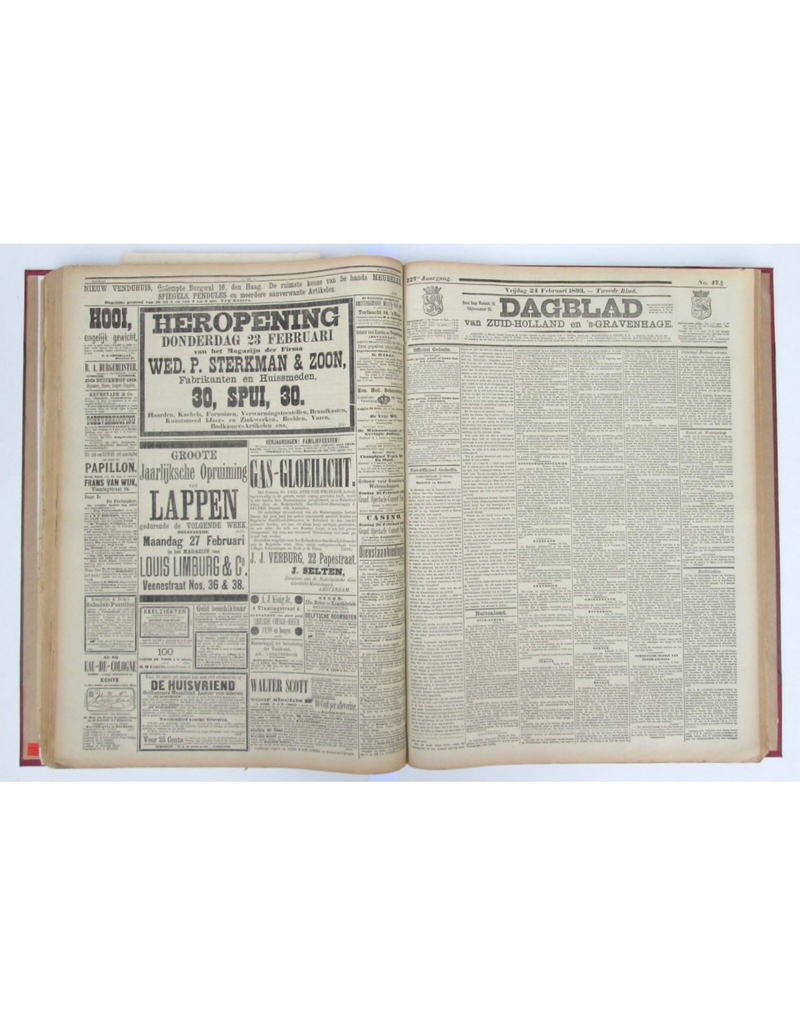 [Louis Couperus] - DAGBLAD van Zuid-Holland en 's-Gravenhage [No. 1 to 77]