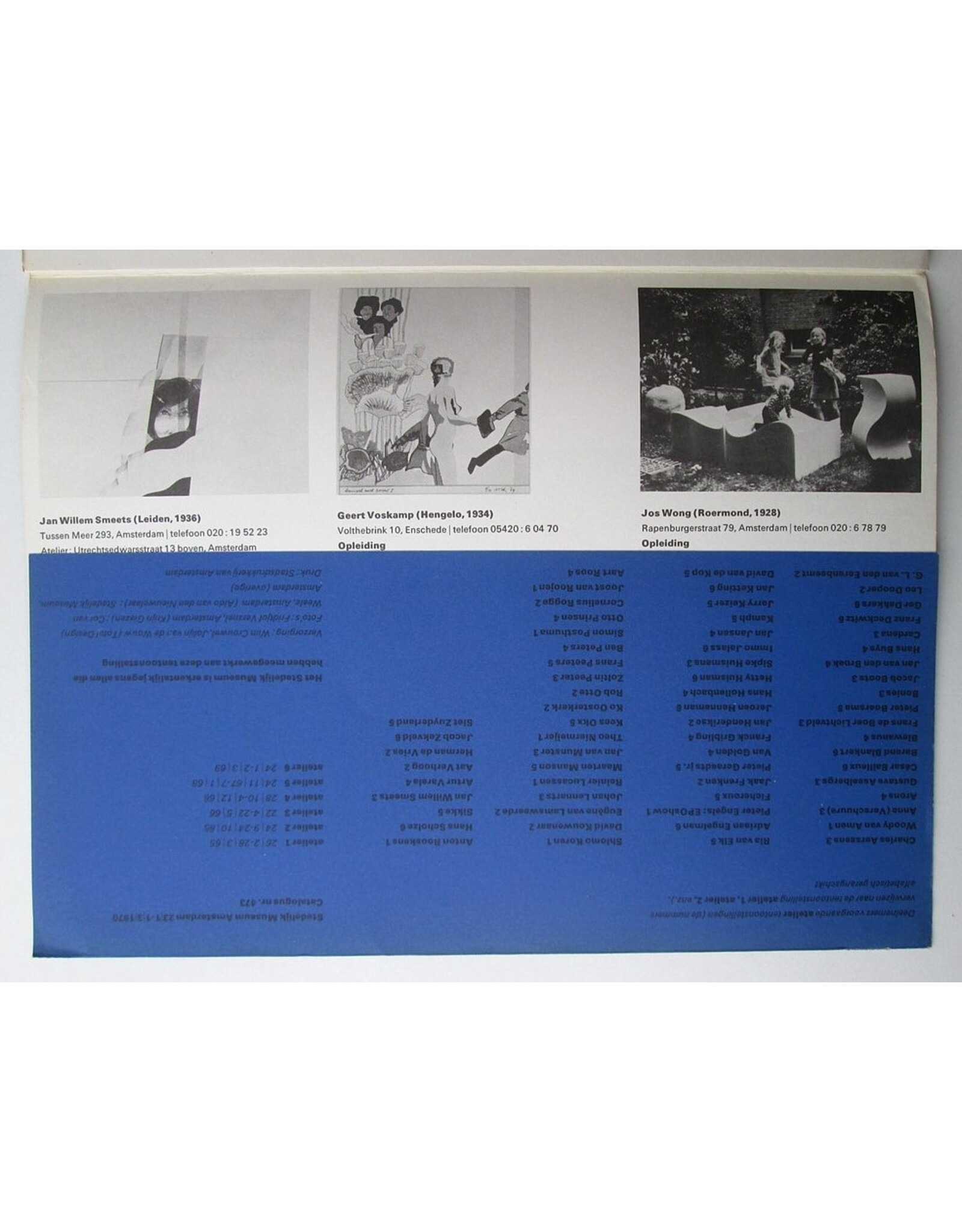 Catalogus 473 - Atelier 7. 23/1 - 1/3 1970