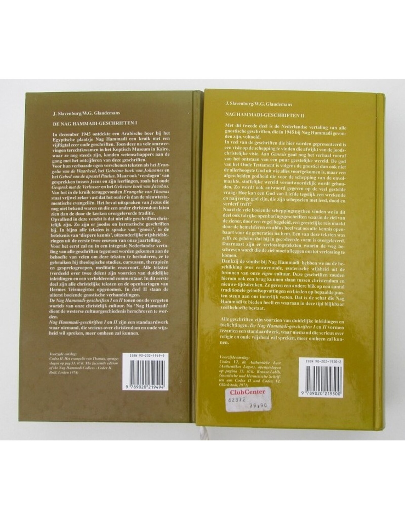 Jacob Slavenburg & Willem Glaudemans - Nag Hammadi geschriften [I & II]. Een integrale vertaling van alle teksten uit de Nag Hammadi-vondst en de Berlijnse Codex