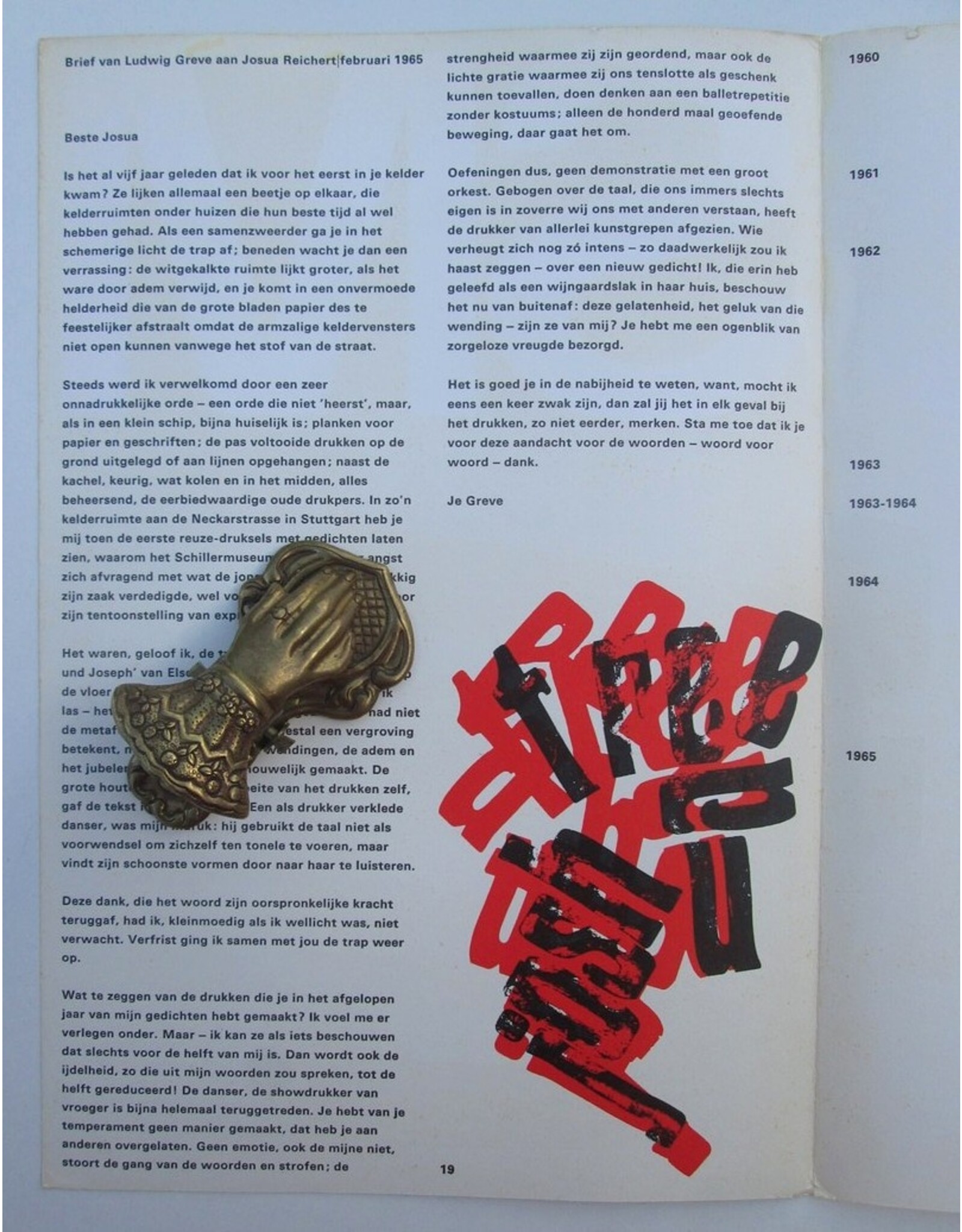 Ludwig Greve - Josua Reichert / drukker. 7 januari-27 februari 1966