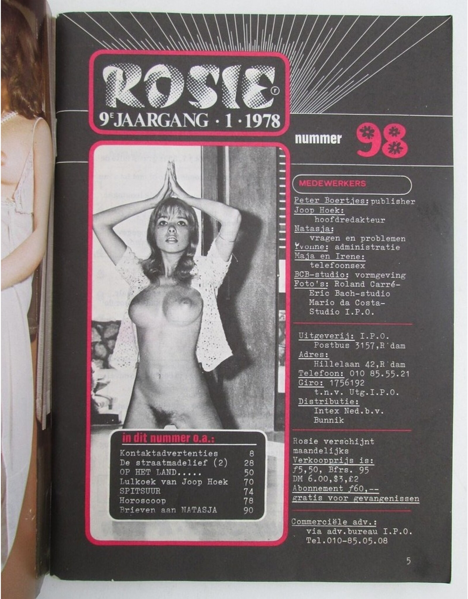 Joop Hoek [ed.] - Rosie nummer 98 - 9e Jaargang. Het blad dat kontakten legt: Win 500 piek!