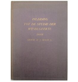 HHJ Maas Jr. - Inleiding tot de wijsbegeerte - 1926