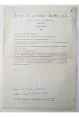 [Ephemera; Advertisement for] Boekengids No. 22: Geef een boek