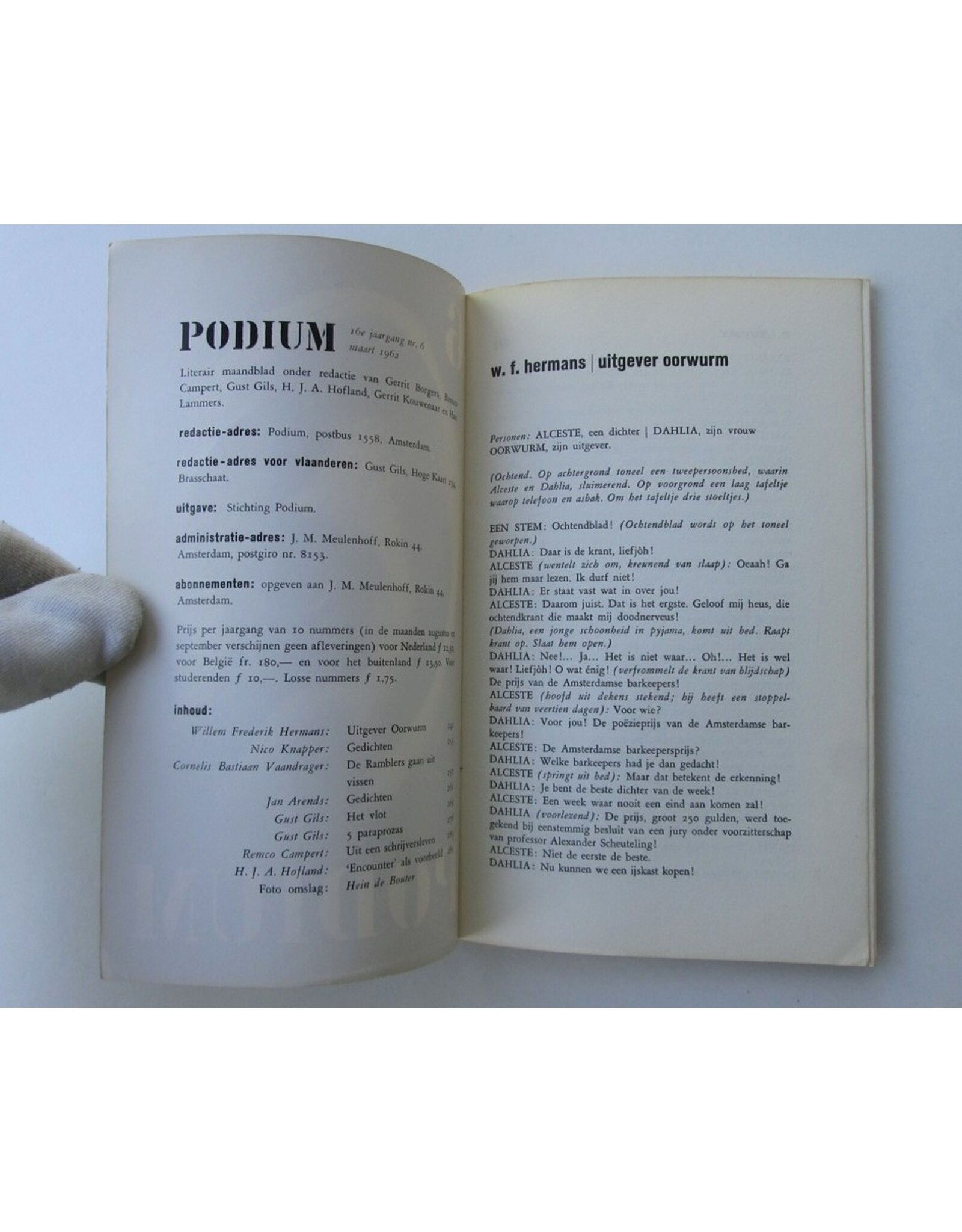 Willem Frederik Hermans - Uitgever Oorwurm [in: Podium 16e jaargang Nr. 6]