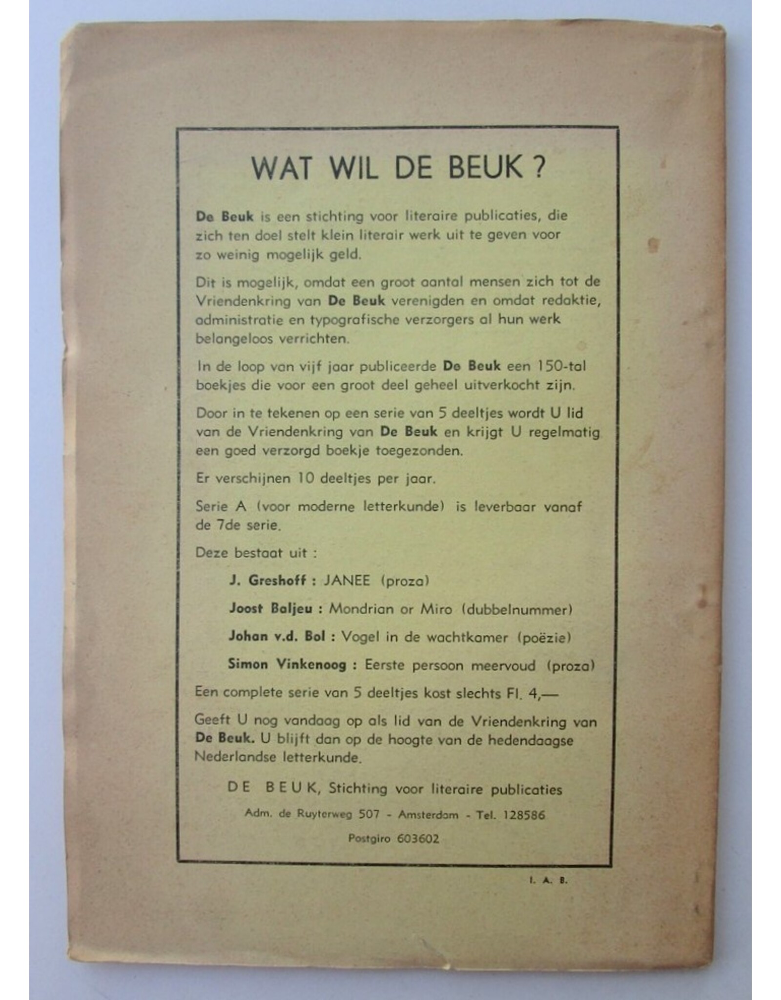 Simon Vinkenoog - Op het veld van eer [in: Gard Sivik 13. 4e jaargang Afl.1]