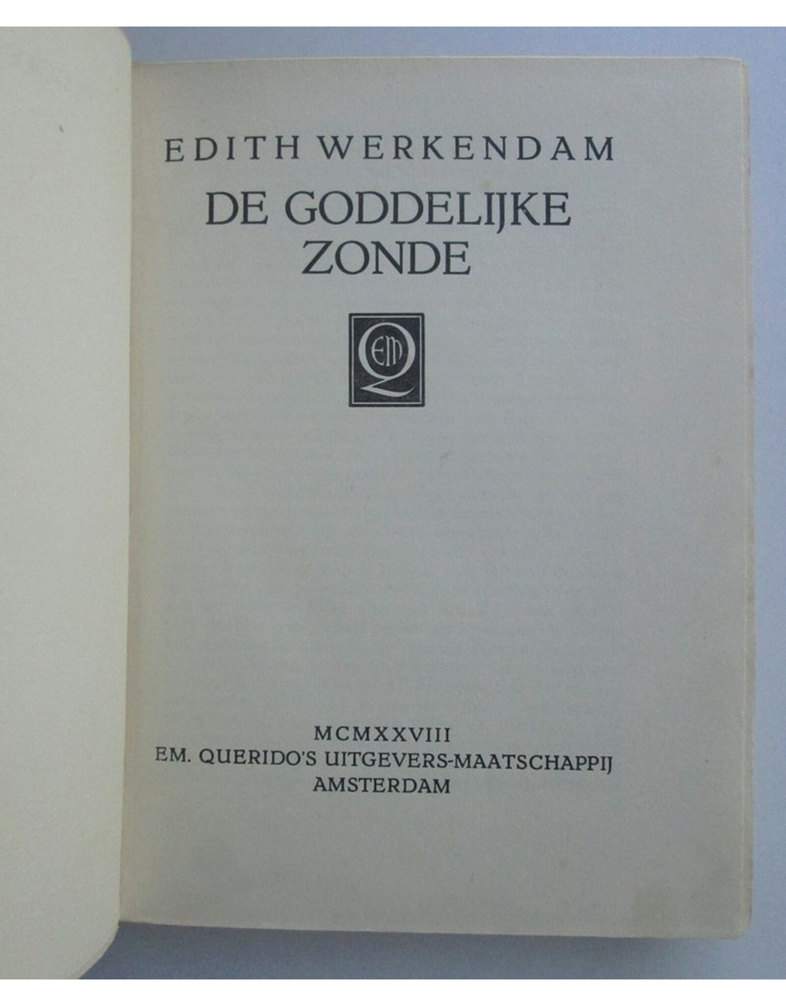Edith Werkendam - De goddelijke zonde