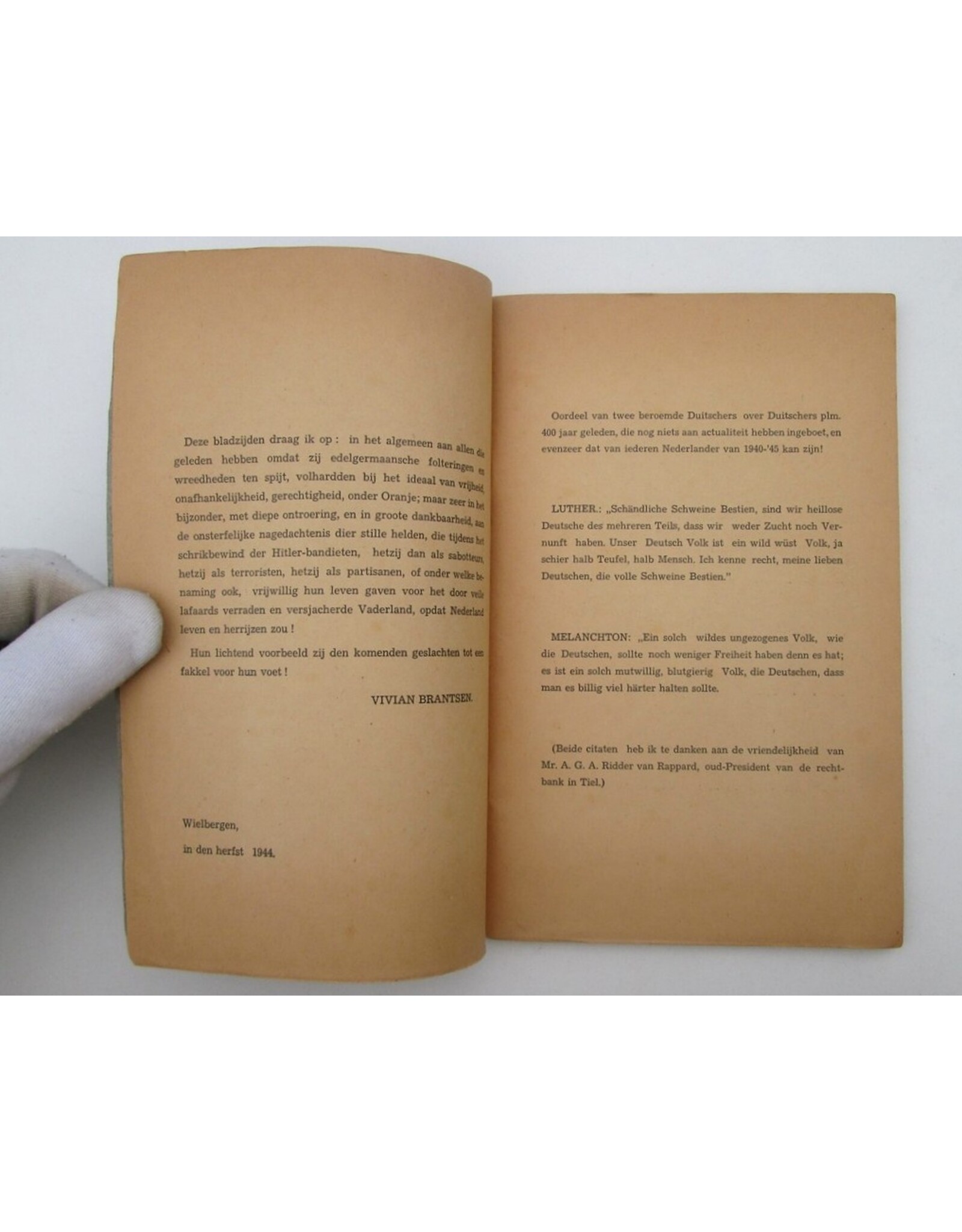 Vivian Baron Brantsen - Liever Hottentot dan Edelgermaan! Enkele kantteekeningen op het hedendaagsch gebeuren hier te lande