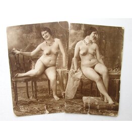 [Onbekende fotograaf] - [2 erotische ansichtkaarten] - [ca. 1900]